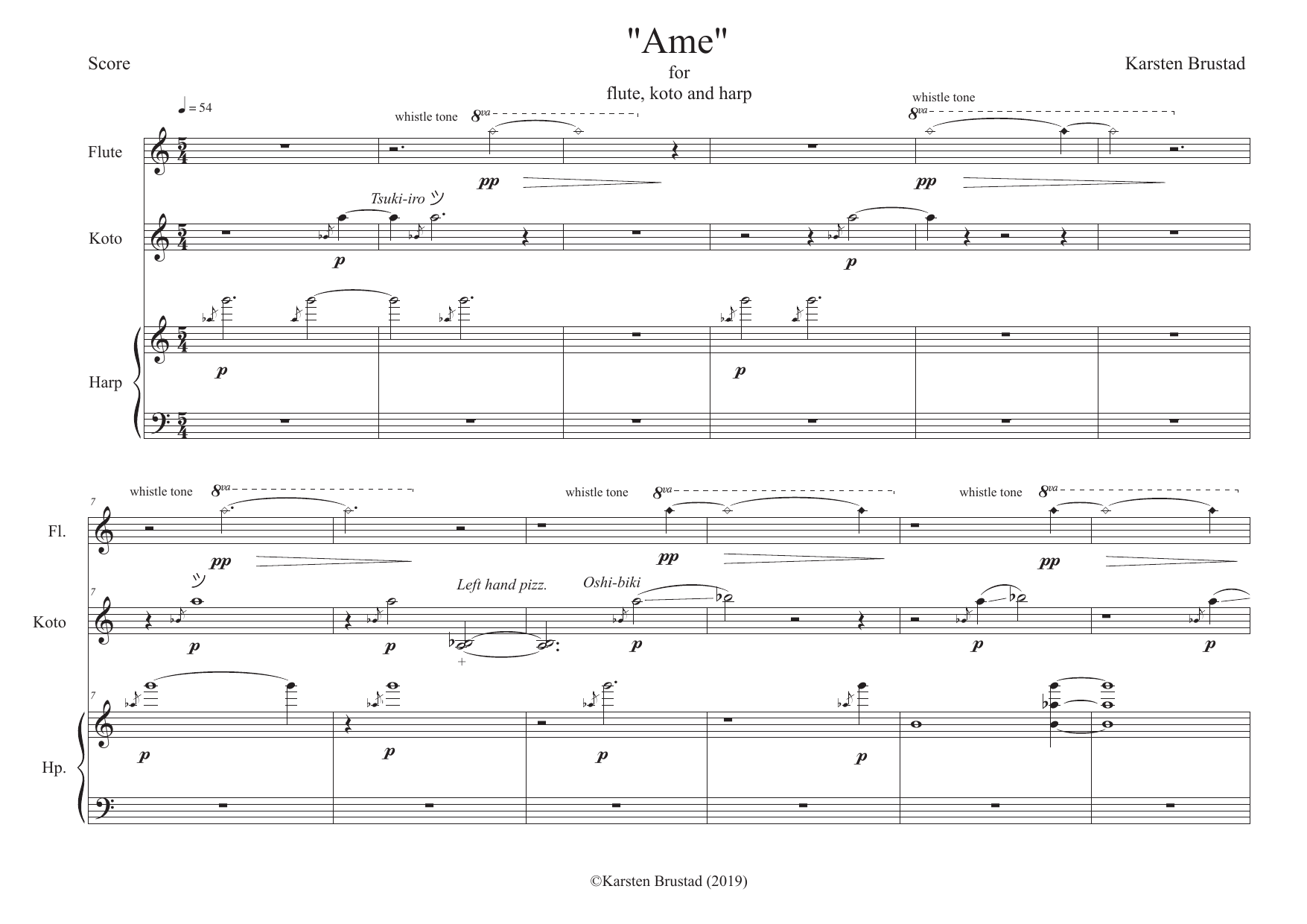 Ame - For flute, koto and harp - Image 4