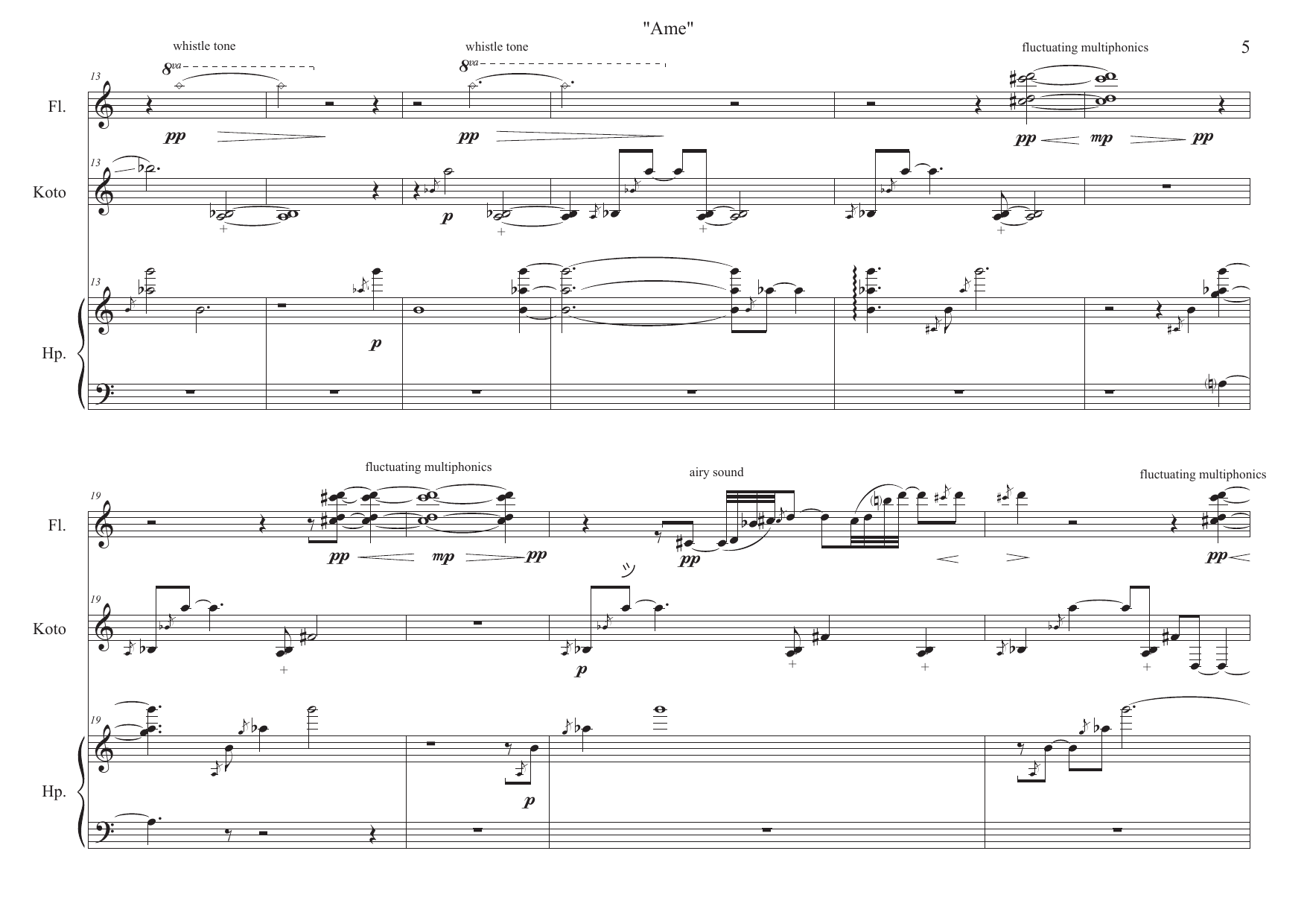 Ame - For flute, koto and harp - Image 5
