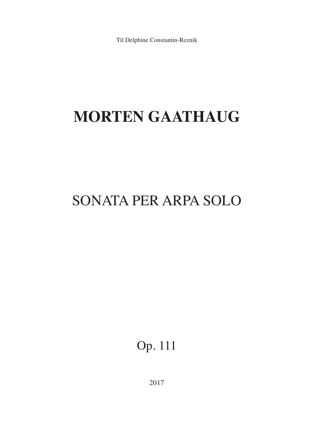 Sonata per arpa solo, op. 111