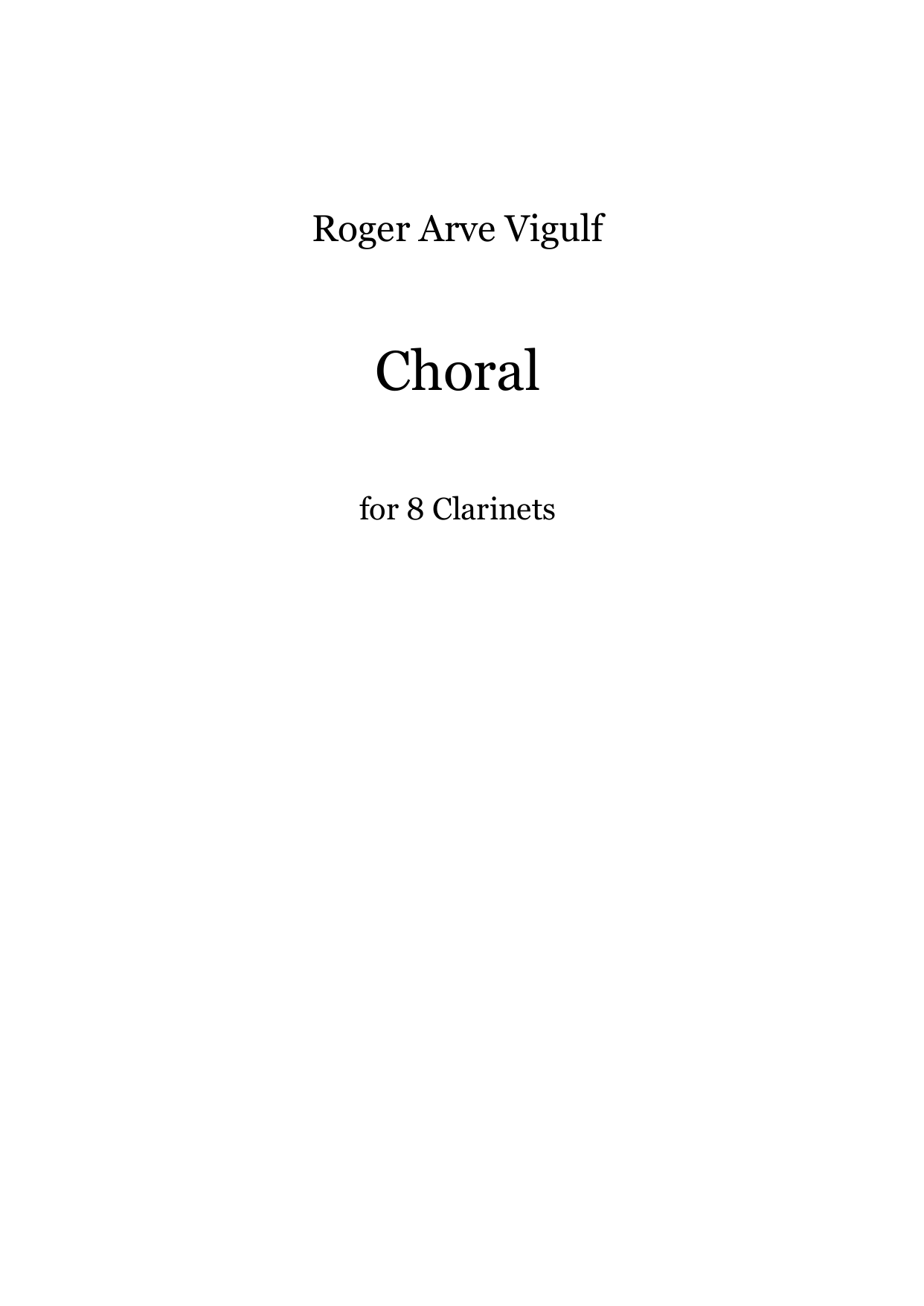 Chorale - for 8 clarinets - Image 3