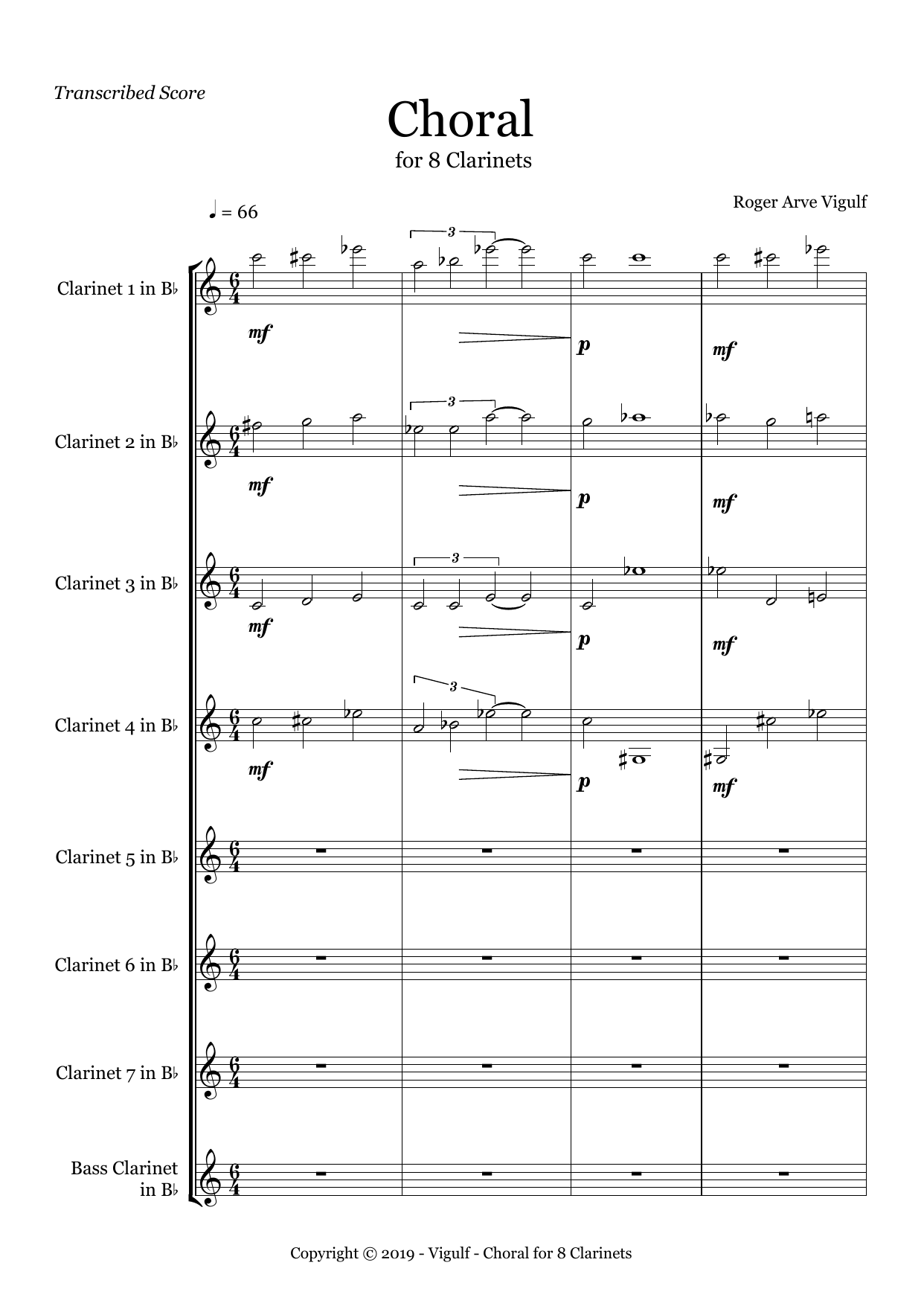 Chorale - for 8 clarinets - Image 5