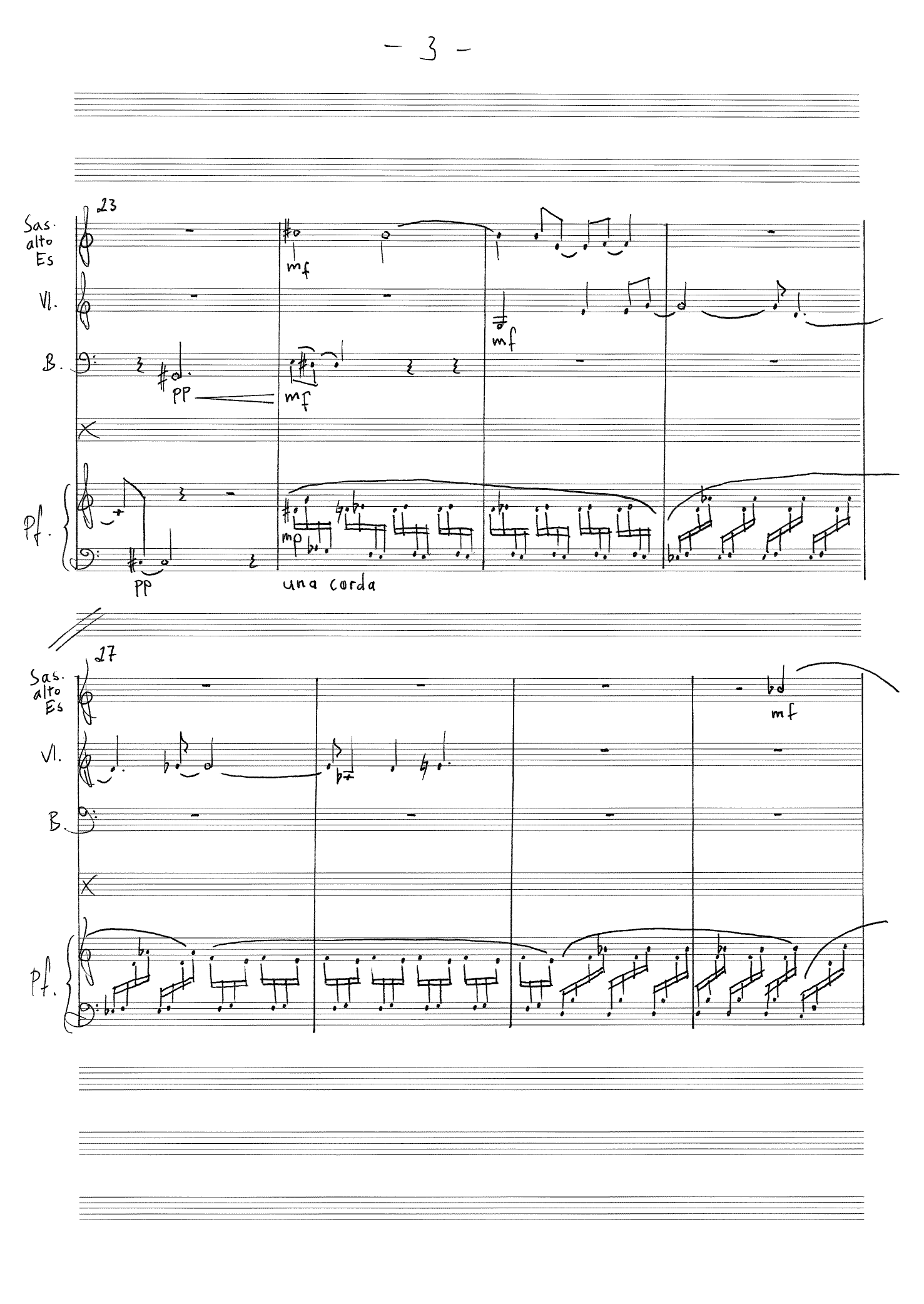 Sonatine - Für Saxophon, Violine, Kontrabass u. Klavier, Op. 99 - Image 5