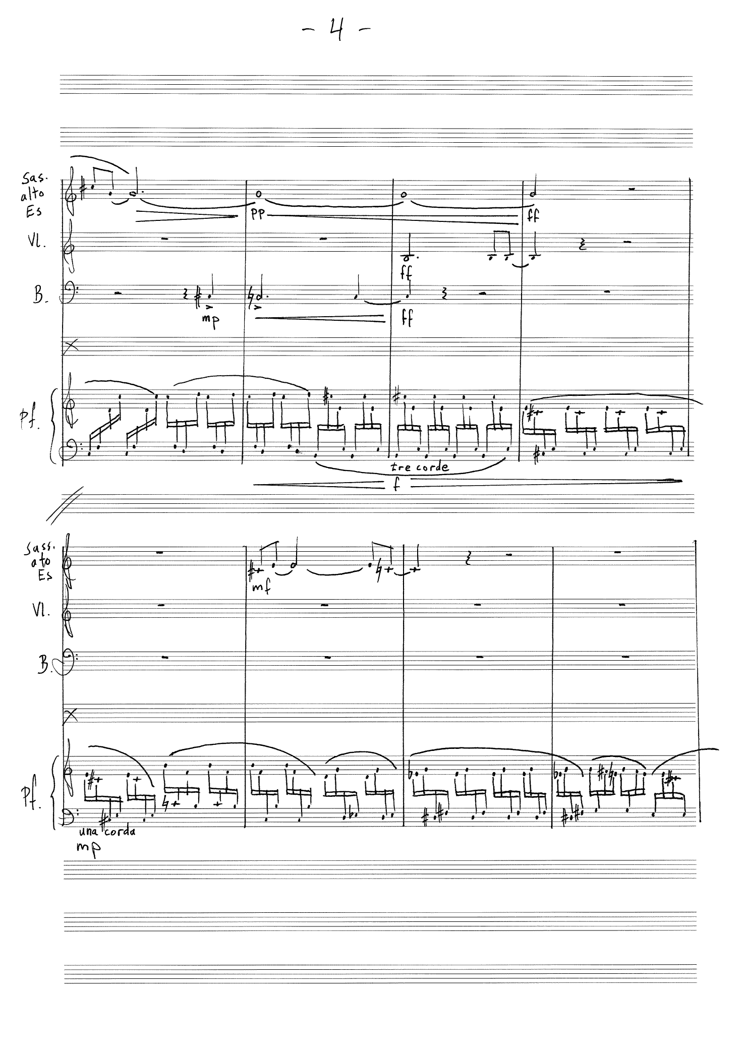 Sonatine - Für Saxophon, Violine, Kontrabass u. Klavier, Op. 99 - Image 6