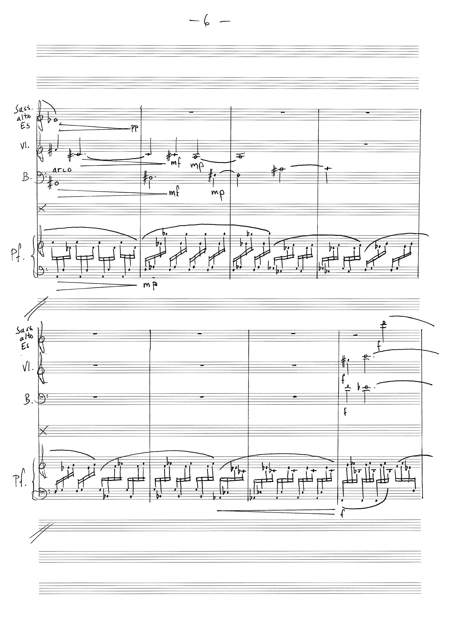 Sonatine - Für Saxophon, Violine, Kontrabass u. Klavier, Op. 99 - Image 8