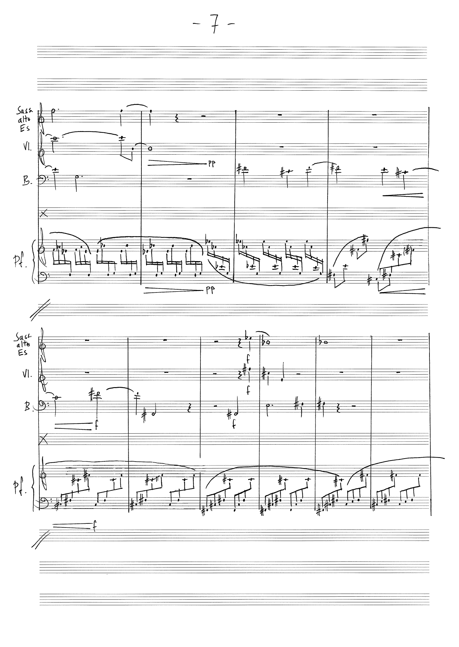Sonatine - Für Saxophon, Violine, Kontrabass u. Klavier, Op. 99 - Image 9