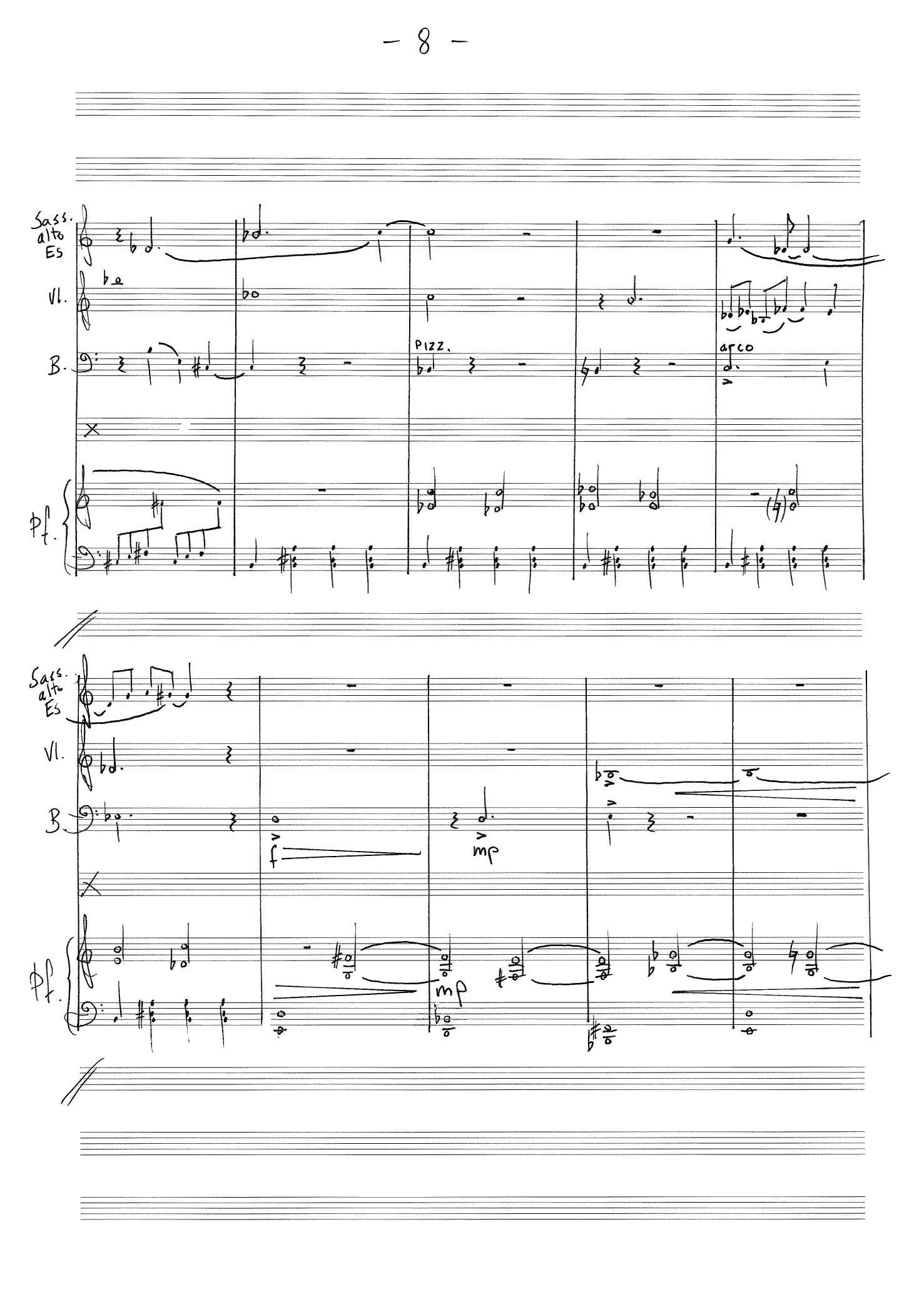 Sonatine - Für Saxophon, Violine, Kontrabass u. Klavier, Op. 99 - Image 10