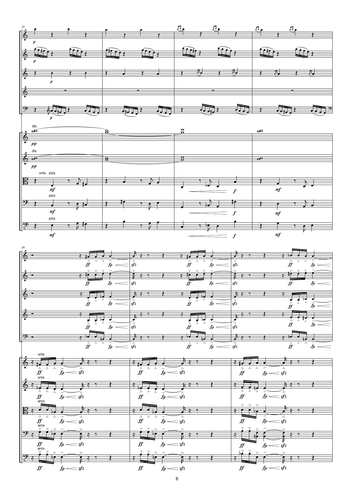 Concertino for wind quintet and orchestra - In memoriam Johan Kvandal, Op. 54-bis - Image 8