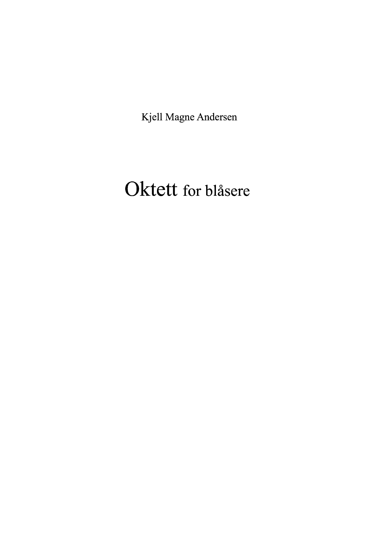 Oktett for blåsere