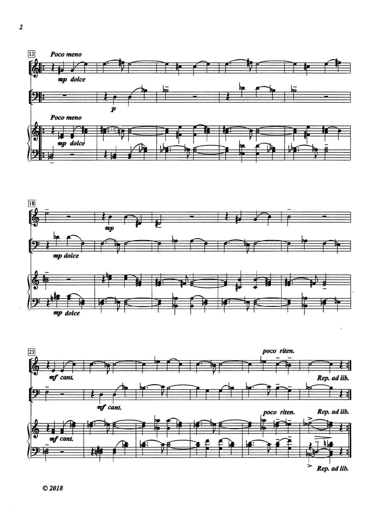 Trio polytonalis - für Horn(F), Violoncello und Klavier - Image 4