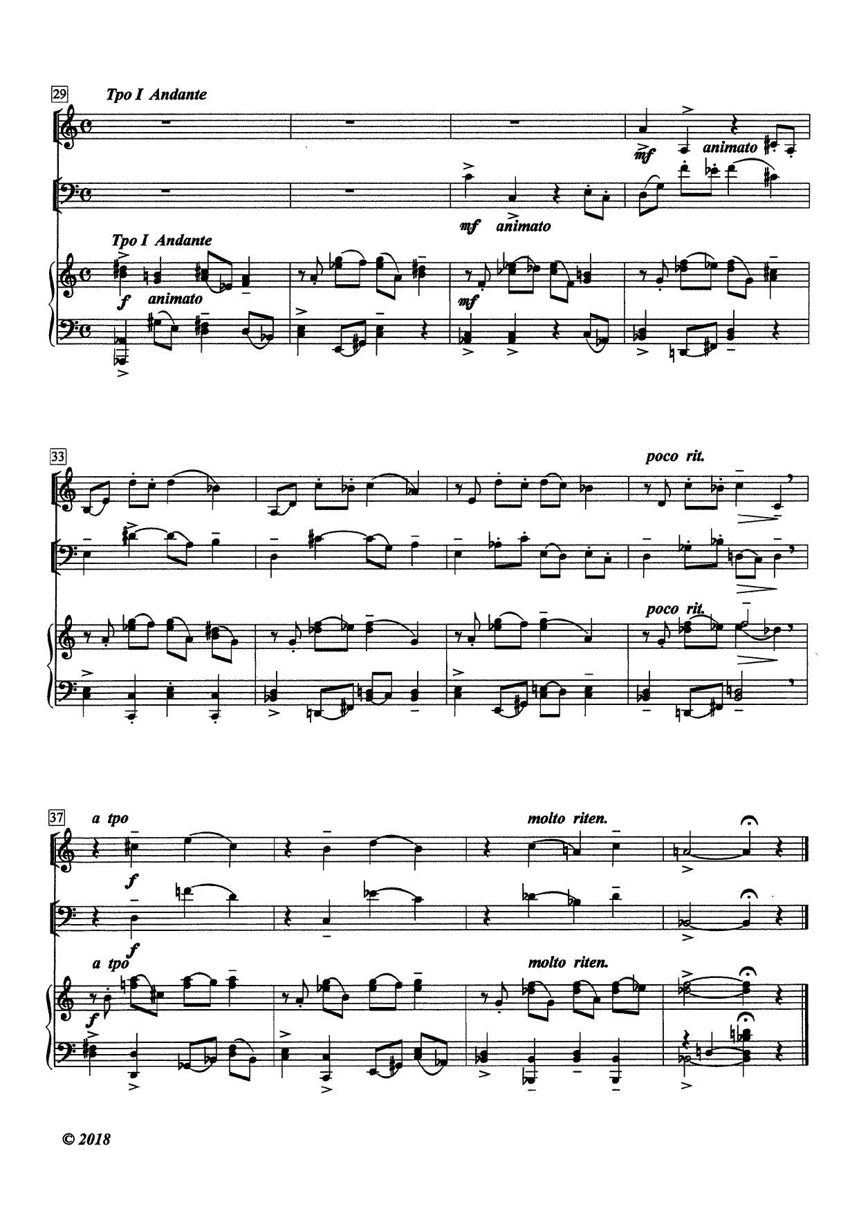 Trio polytonalis - für Horn(F), Violoncello und Klavier - Image 5