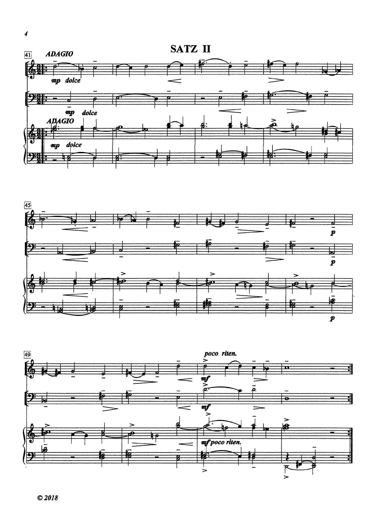Trio polytonalis - für Horn(F), Violoncello und Klavier - Image 6