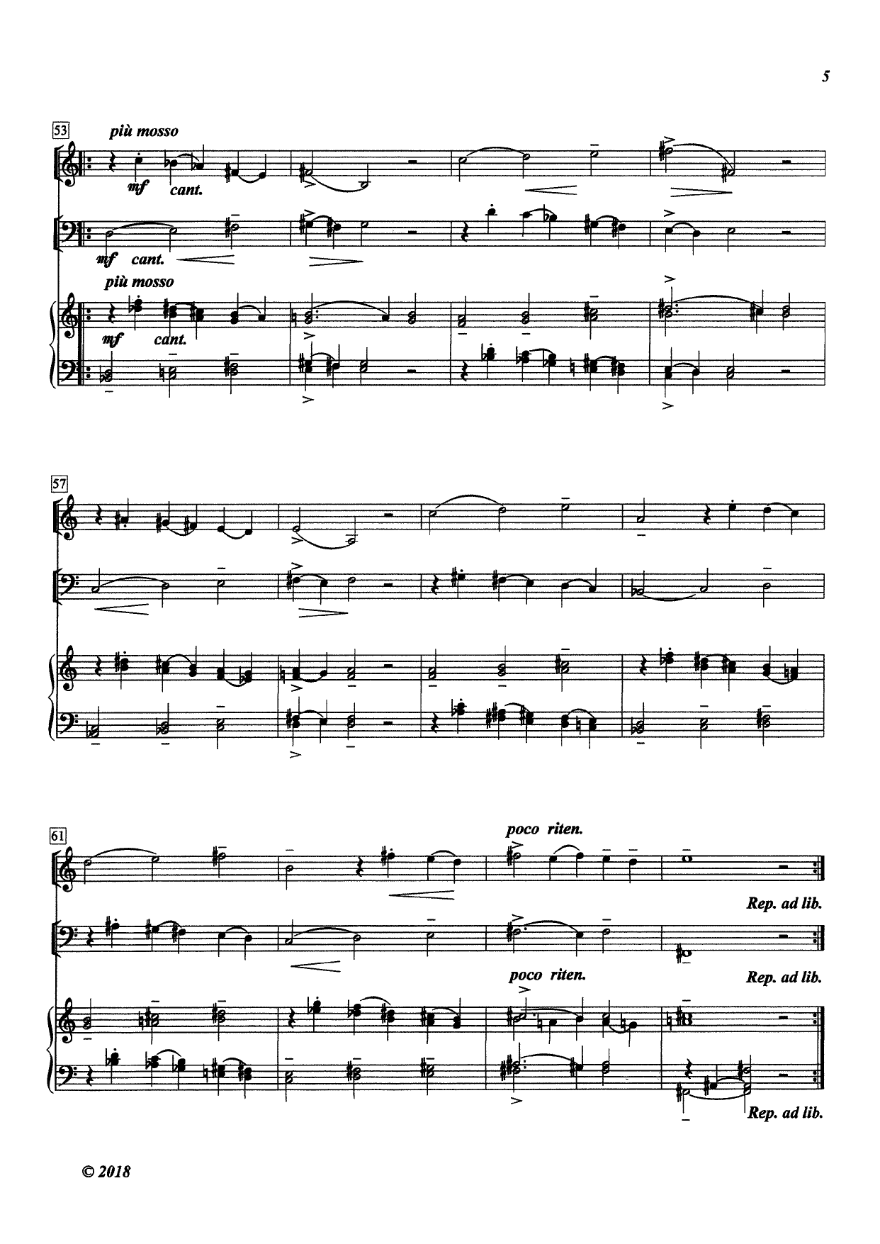 Trio polytonalis - für Horn(F), Violoncello und Klavier - Image 7