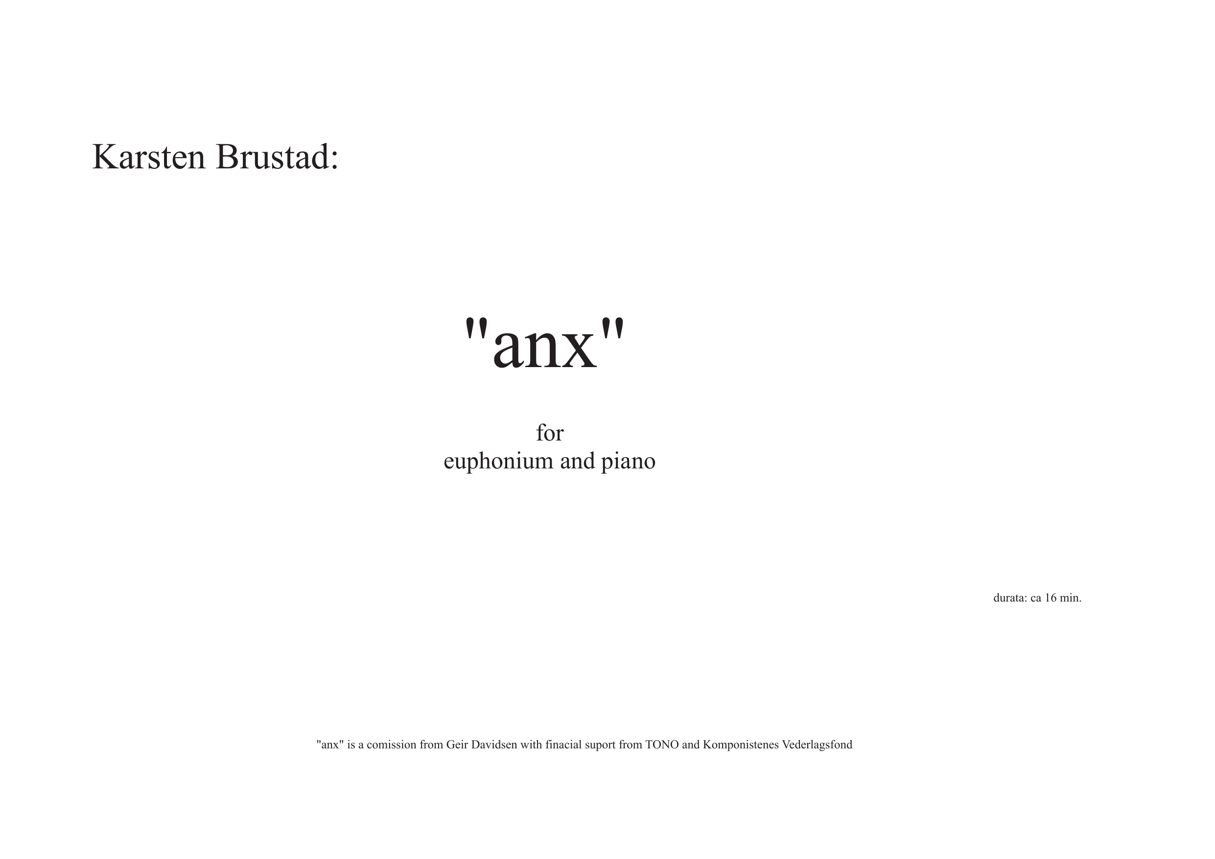 "Anx" - for euphonium og piano