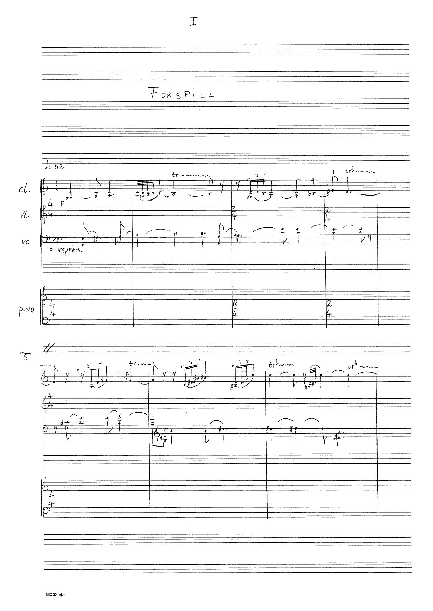 Quartet for clarinet, violin, violoncello and piano - Image 3