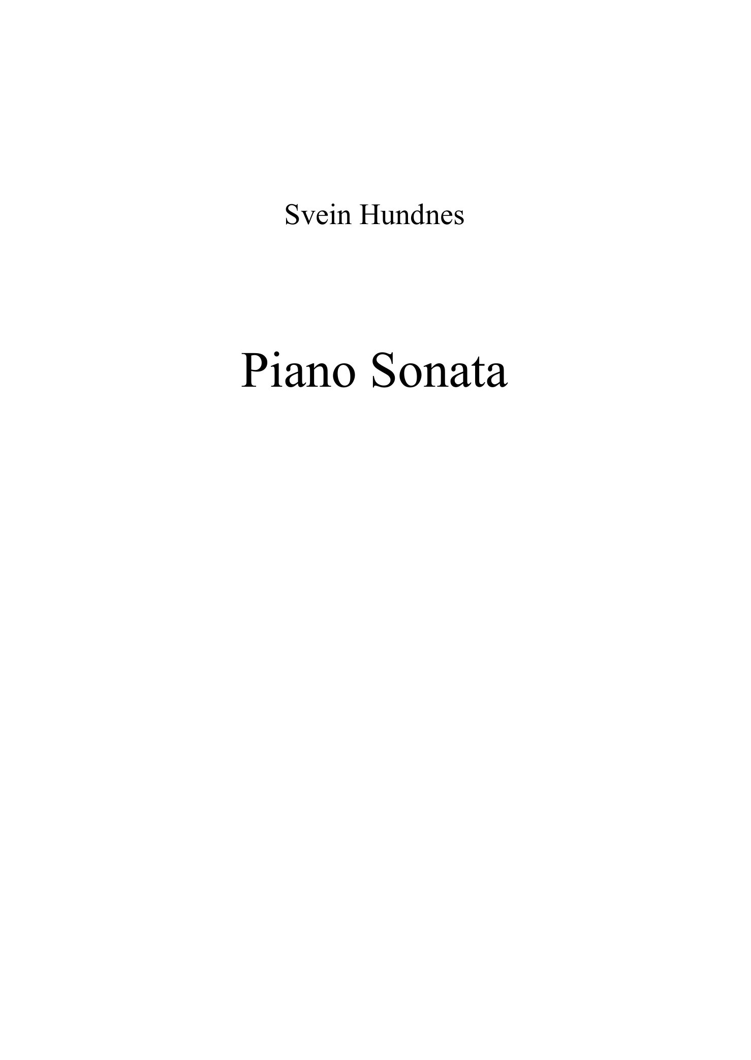 Piano Sonata