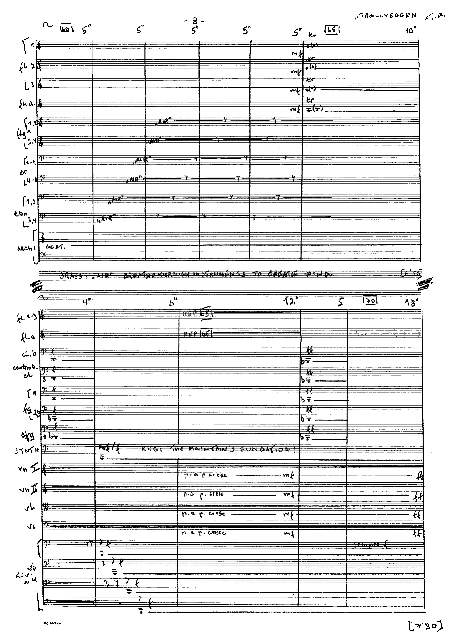 Trollveggen - For symphony orchestra : Movement II of Symphony 9, Op. 113 - Bilde 10