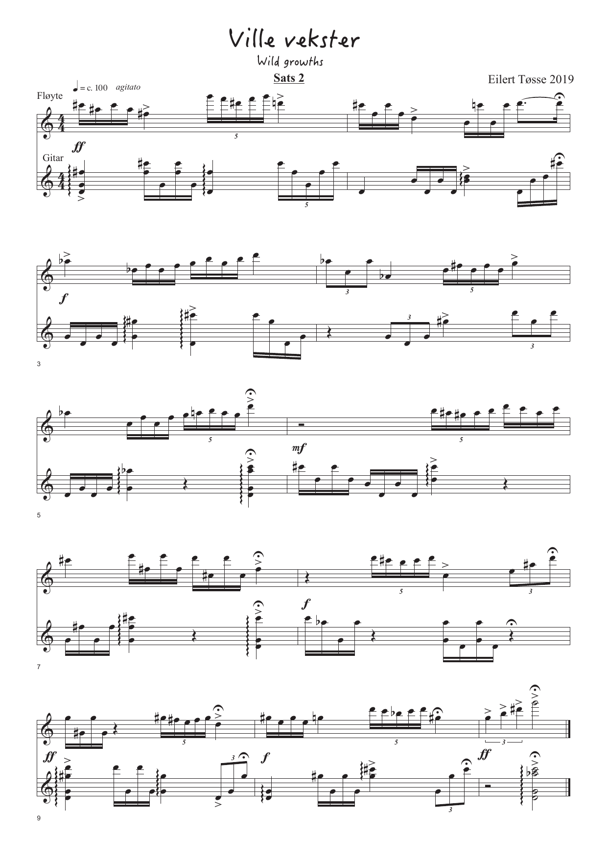 Wild Growths - 17 miniatures for flutes and guitar - Image 5