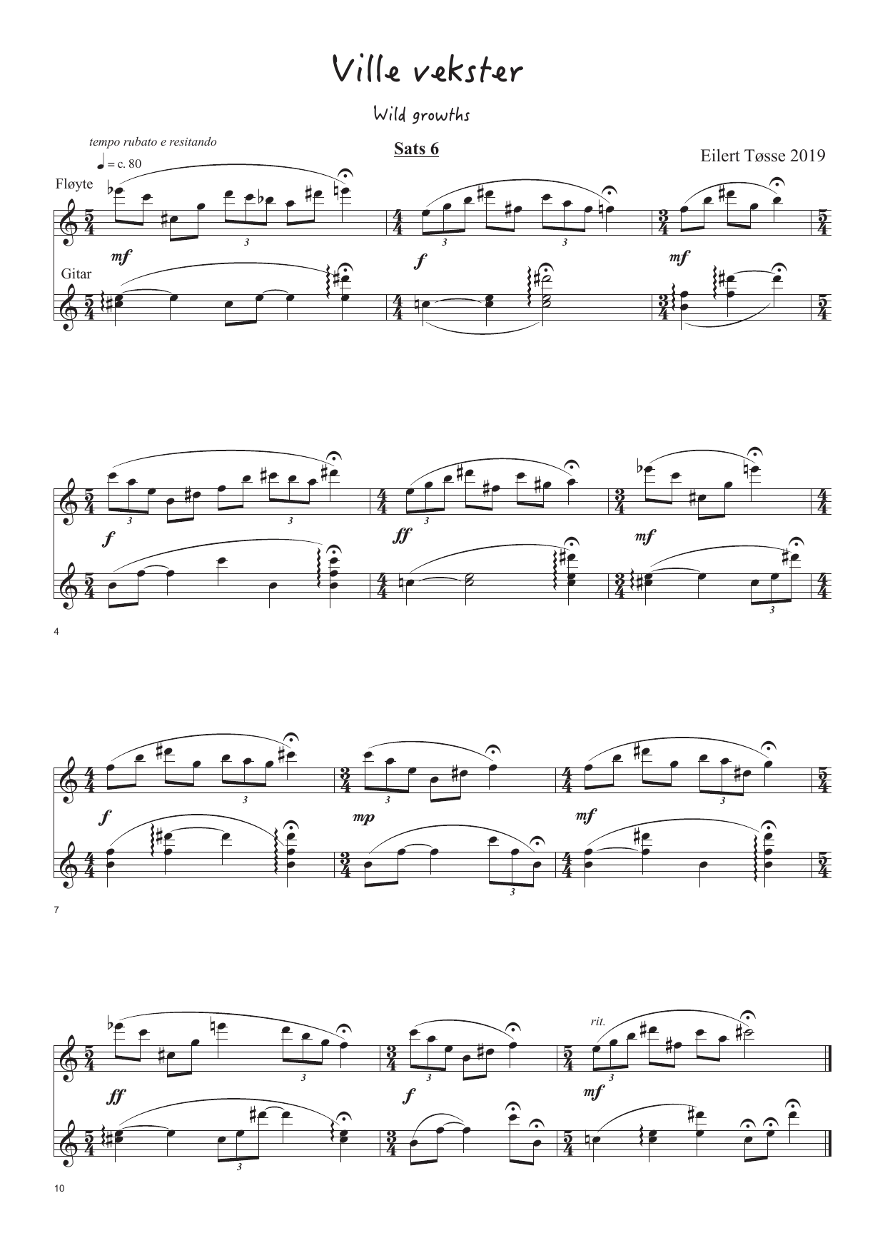 Wild Growths - 17 miniatures for flutes and guitar - Image 9