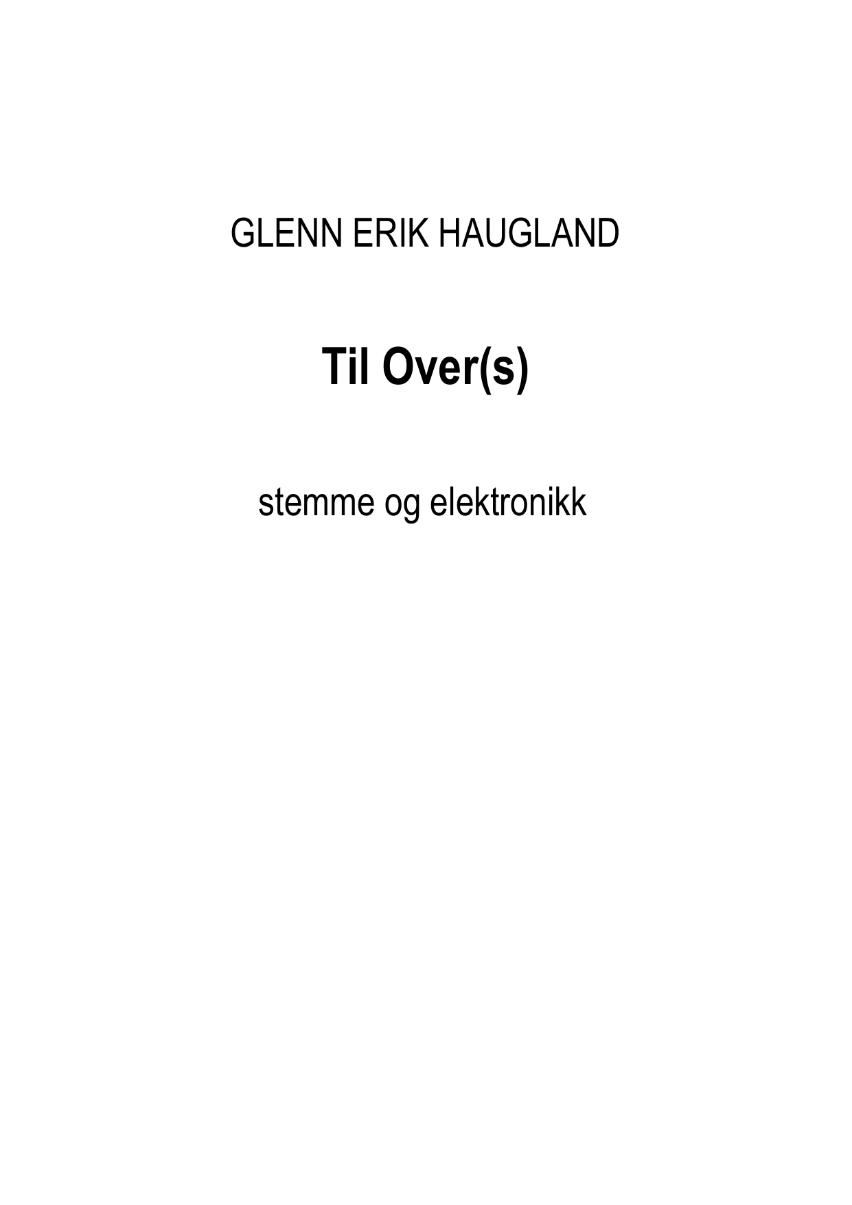Til over(s)