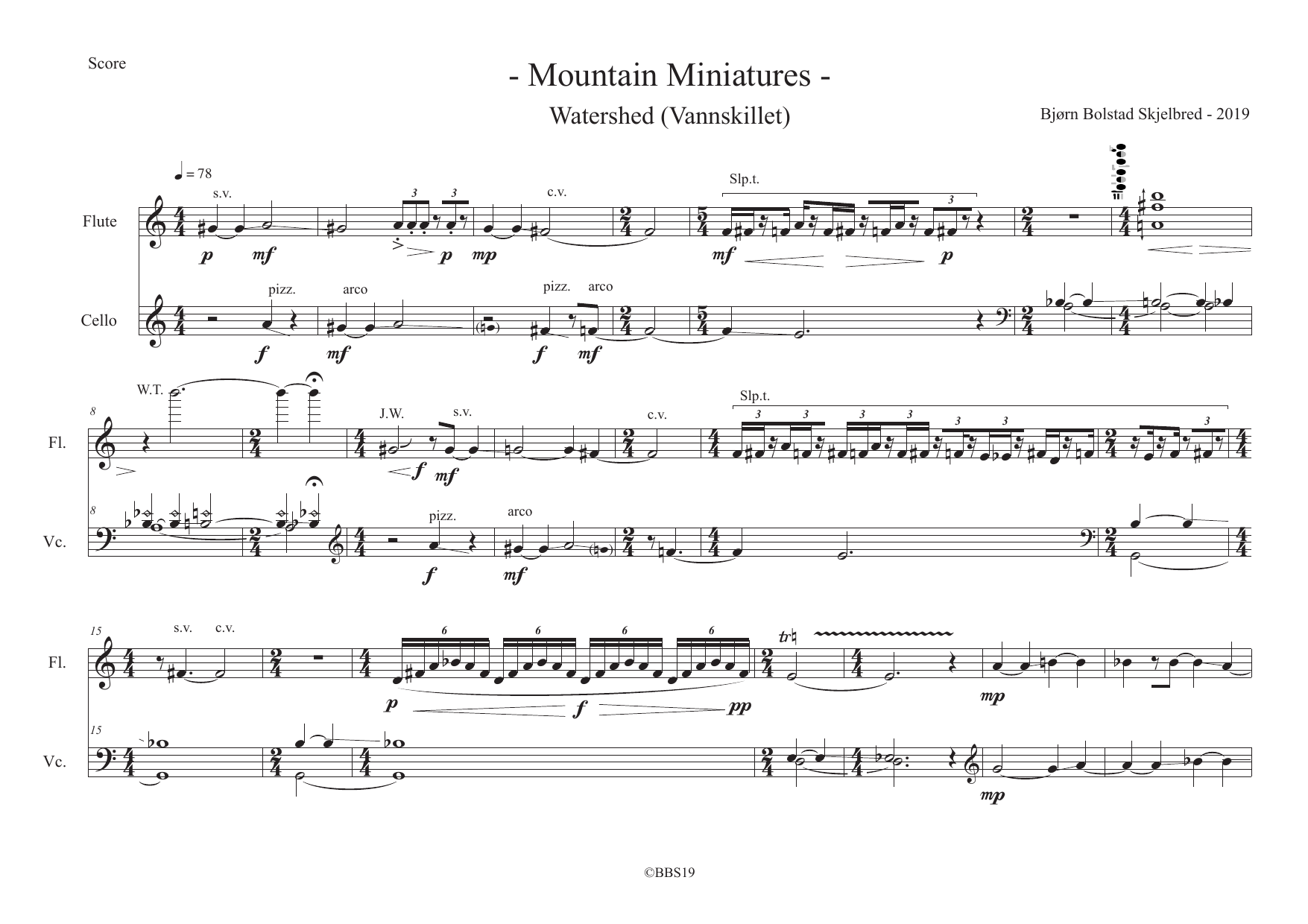Mountain Miniatures - For flute and cello - Image 3