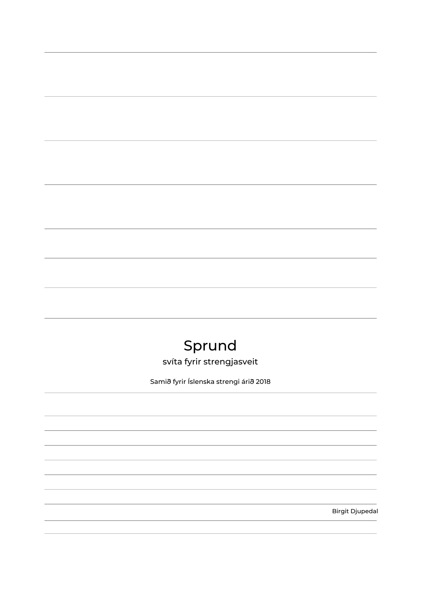Sprund - For string orchestra