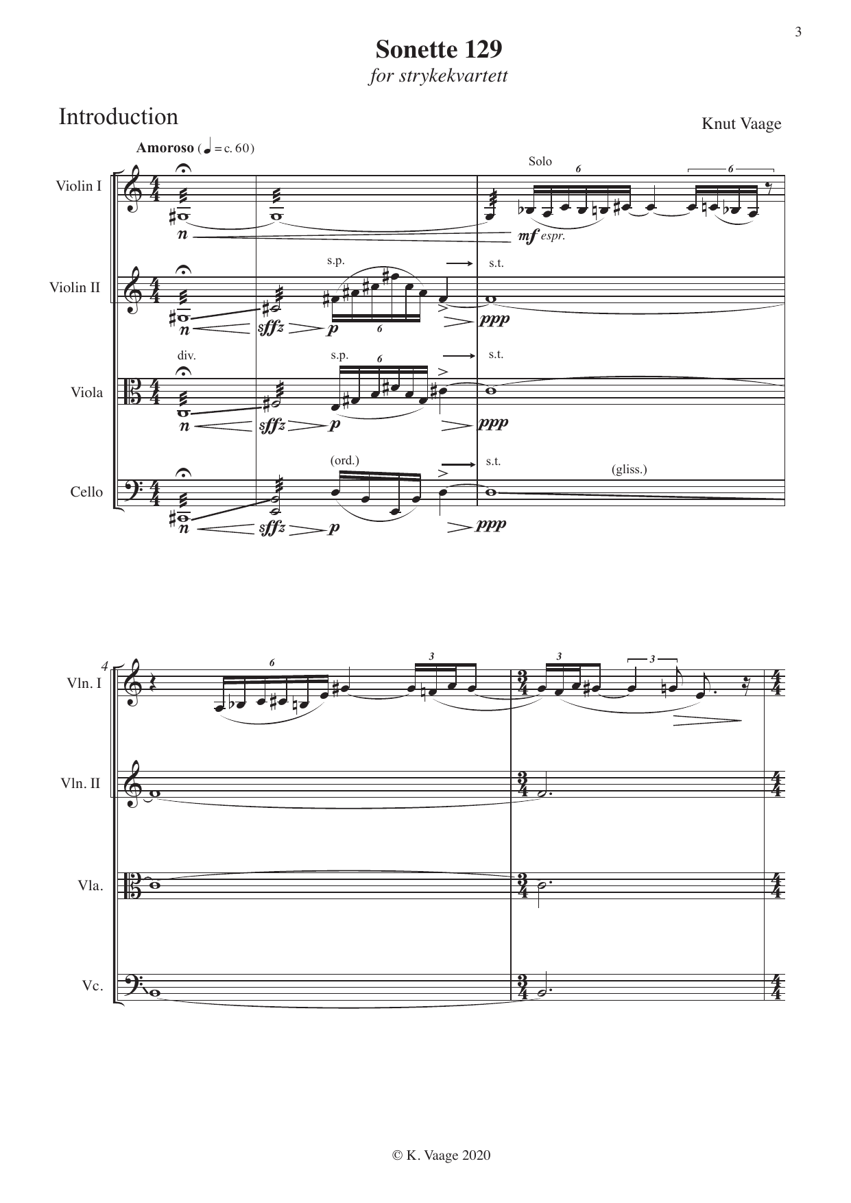 Sonette 129 - For strykekvartett - Bilde 3