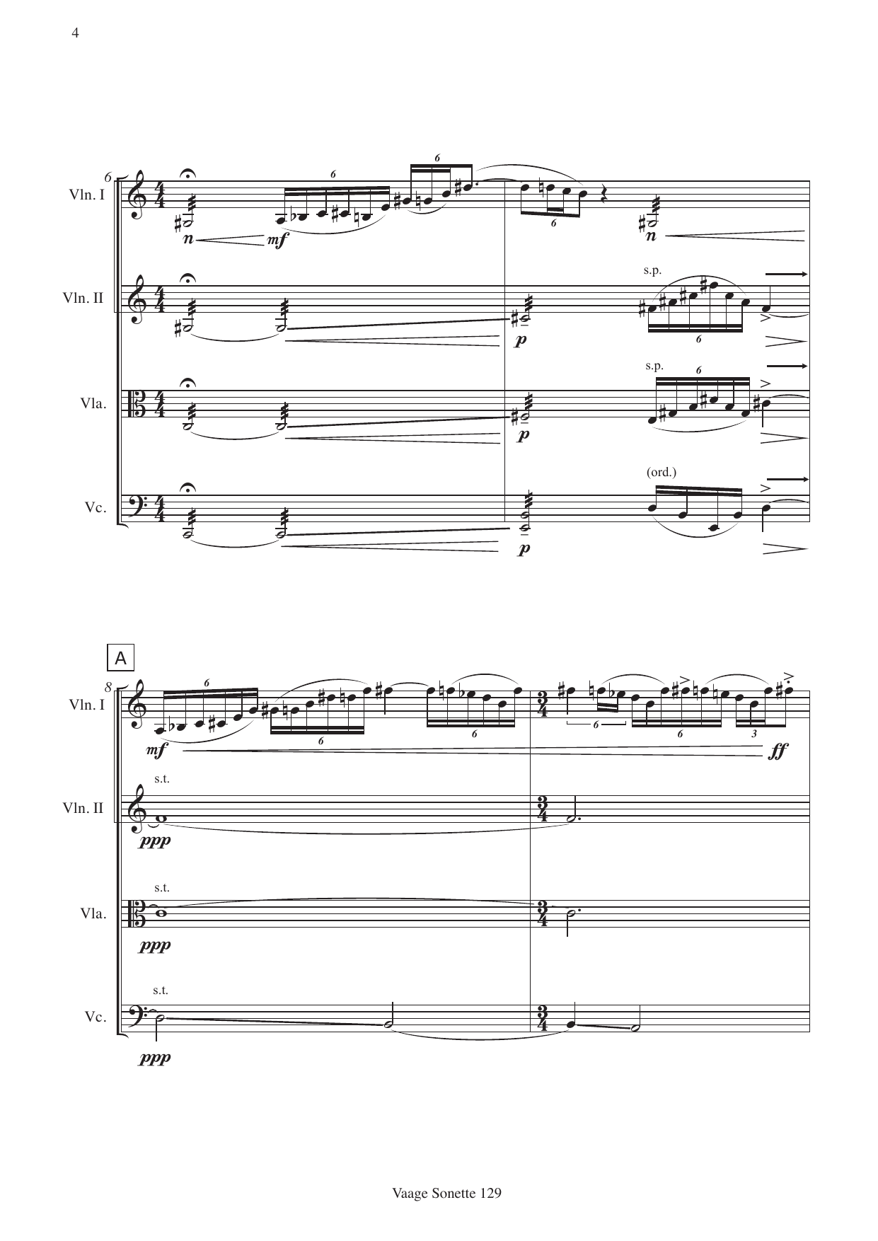 Sonette 129 - For strykekvartett - Bilde 4