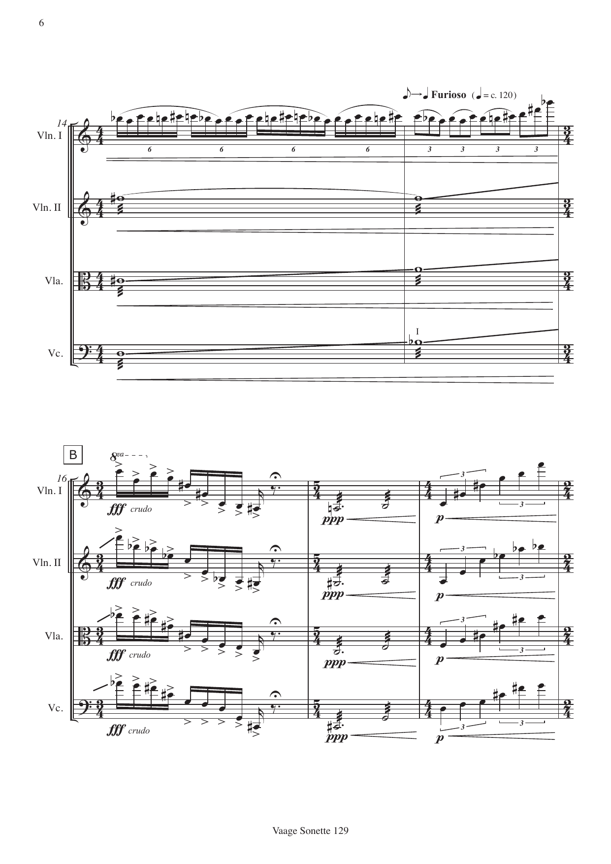 Sonette 129 - For strykekvartett - Bilde 6