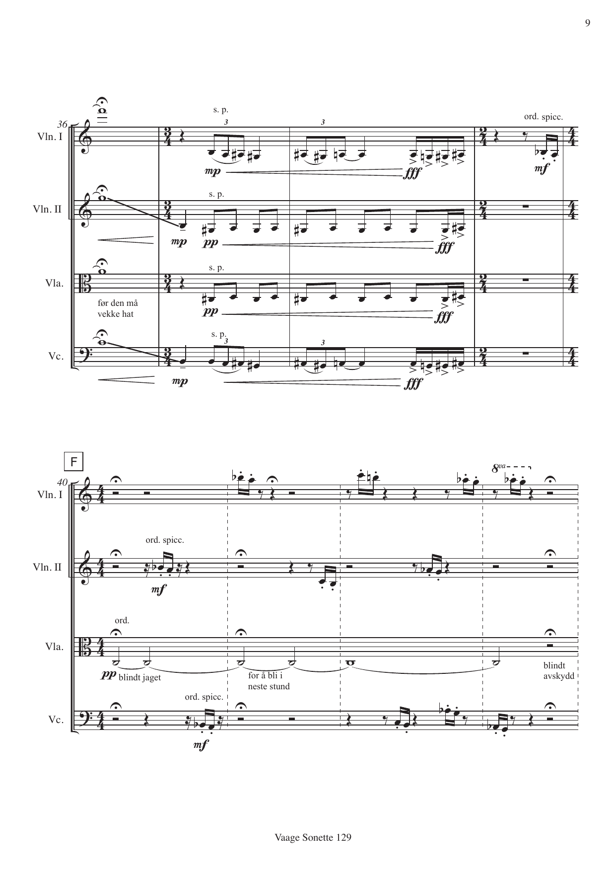 Sonette 129 - For strykekvartett - Bilde 9