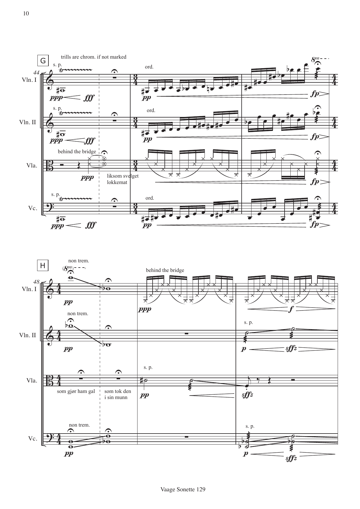 Sonette 129 - For strykekvartett - Bilde 10