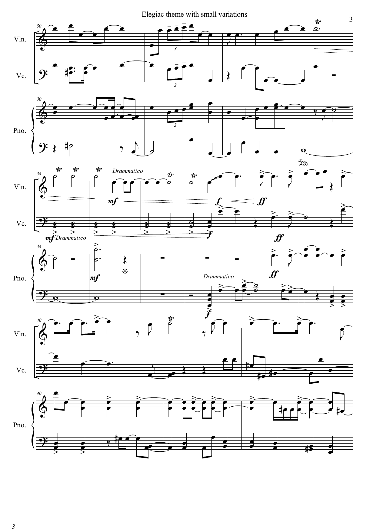 Elegiac Theme with Small Variations, Op. 44 - Image 5