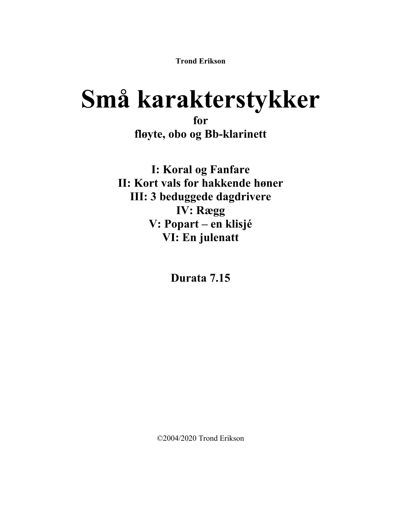 Små karakterstykker