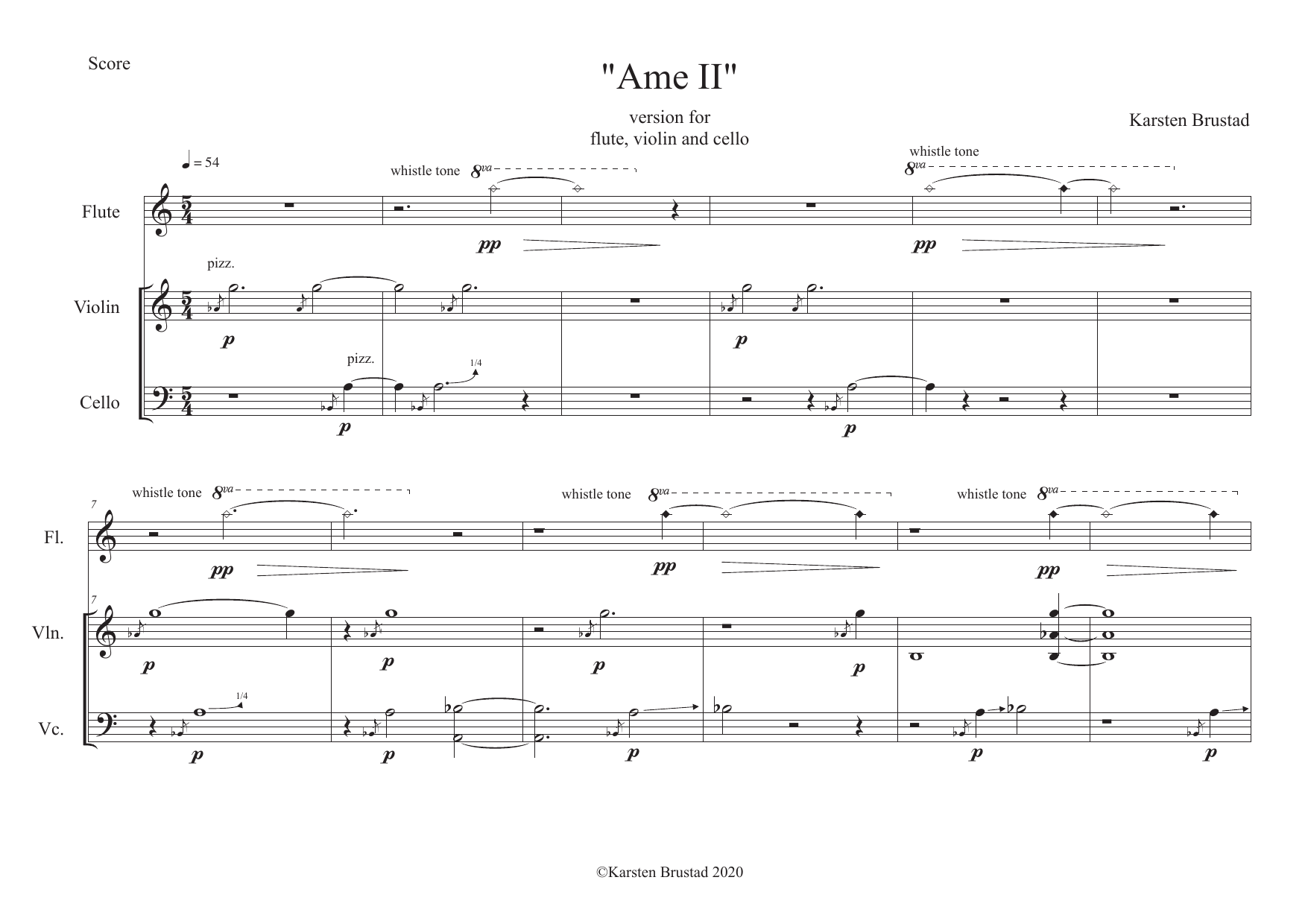 Ame II - For flute, violin and cello - Image 5