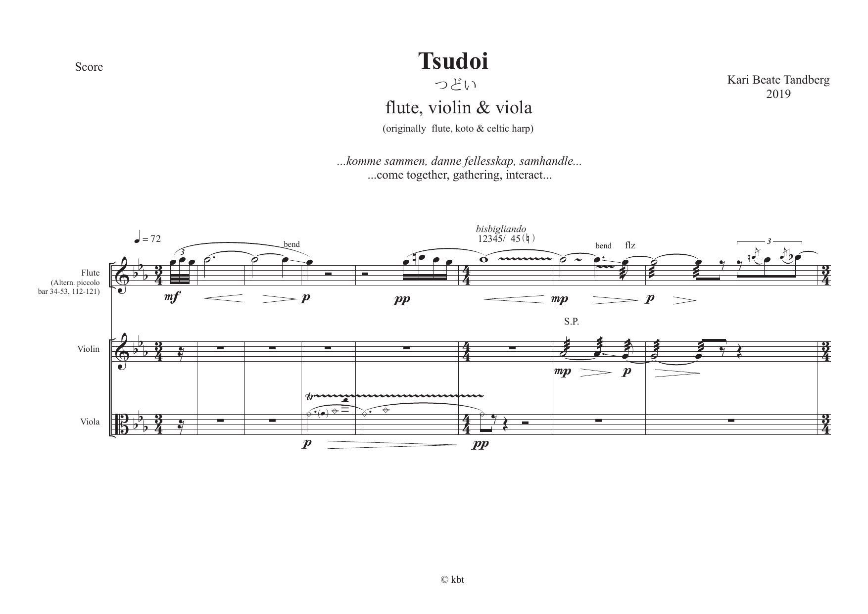 Tsudoi - For flute, violin & viola - Image 3