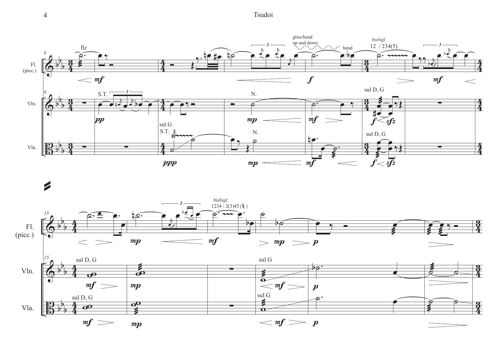 Tsudoi - For flute, violin & viola - Image 4