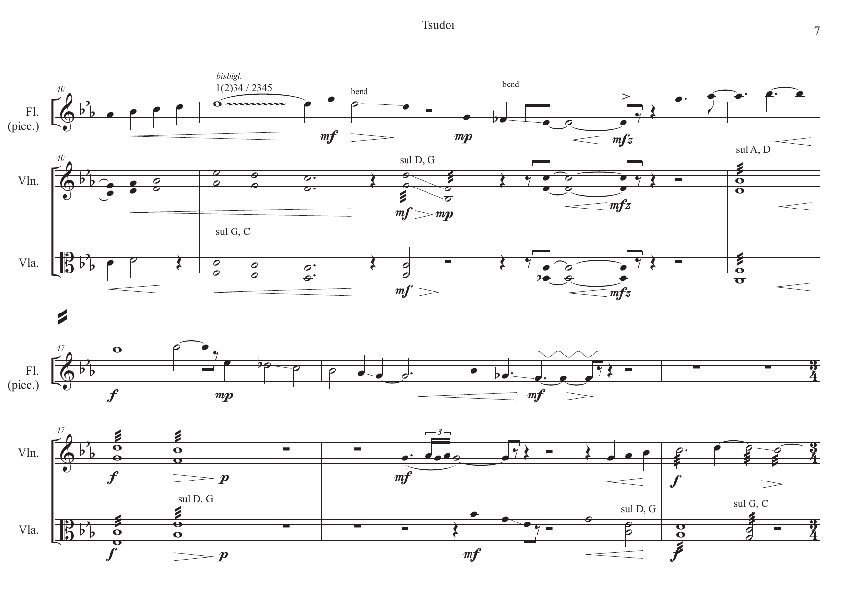 Tsudoi - For flute, violin & viola - Image 7