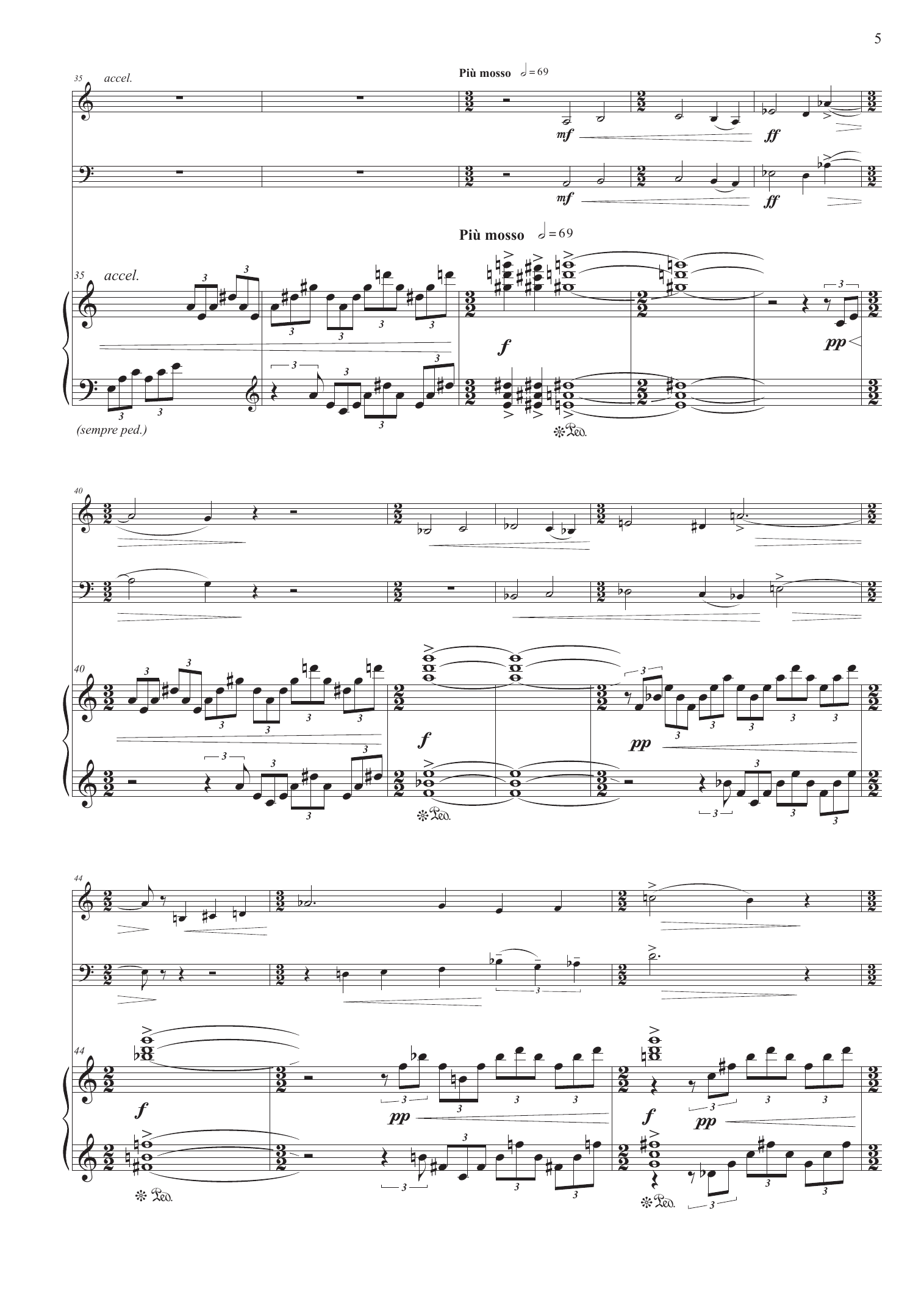 Towards Tranquility - For violin, cello and piano - Image 5