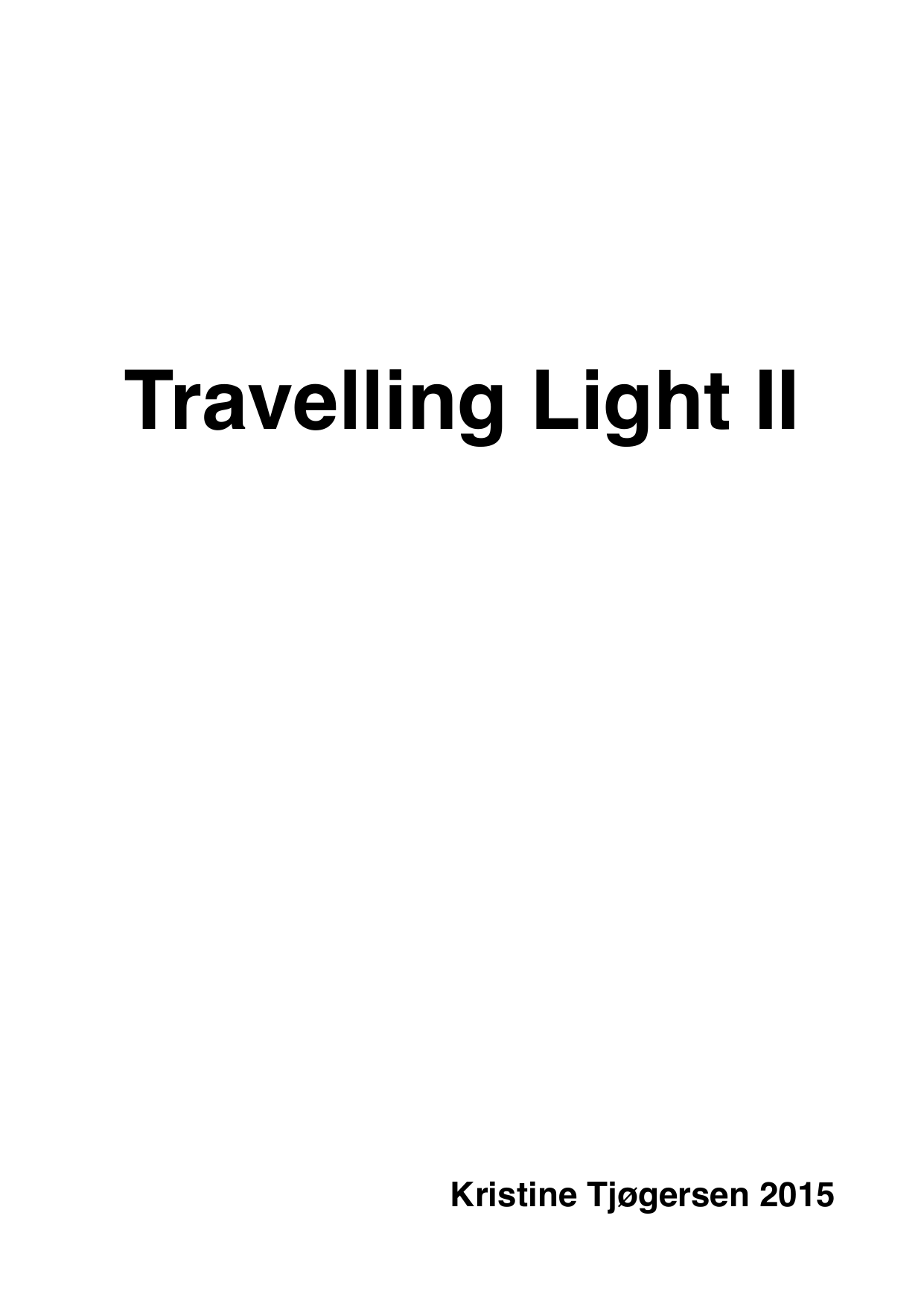 Traveling Light II - For ensemble - version I