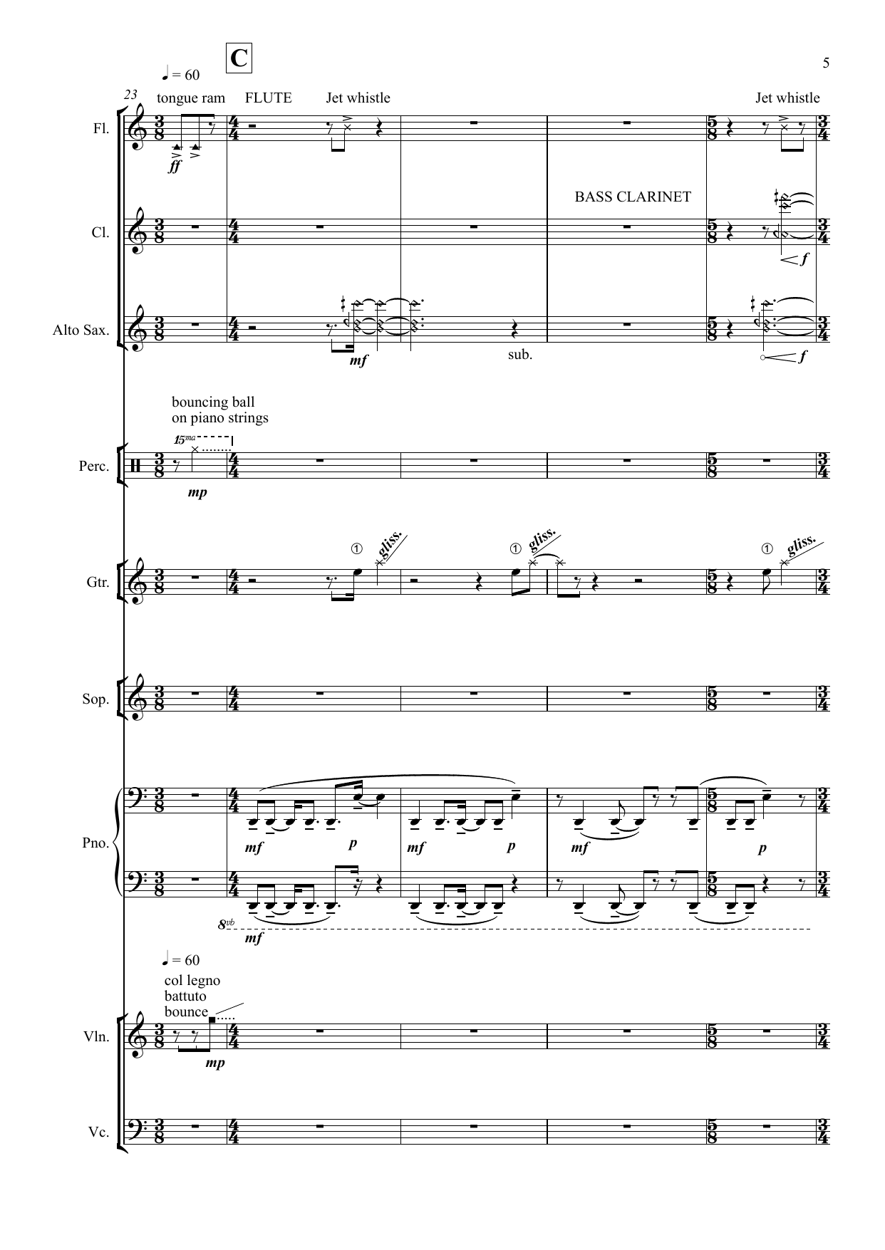 Traveling Light II - For ensemble - version I - Bilde 9