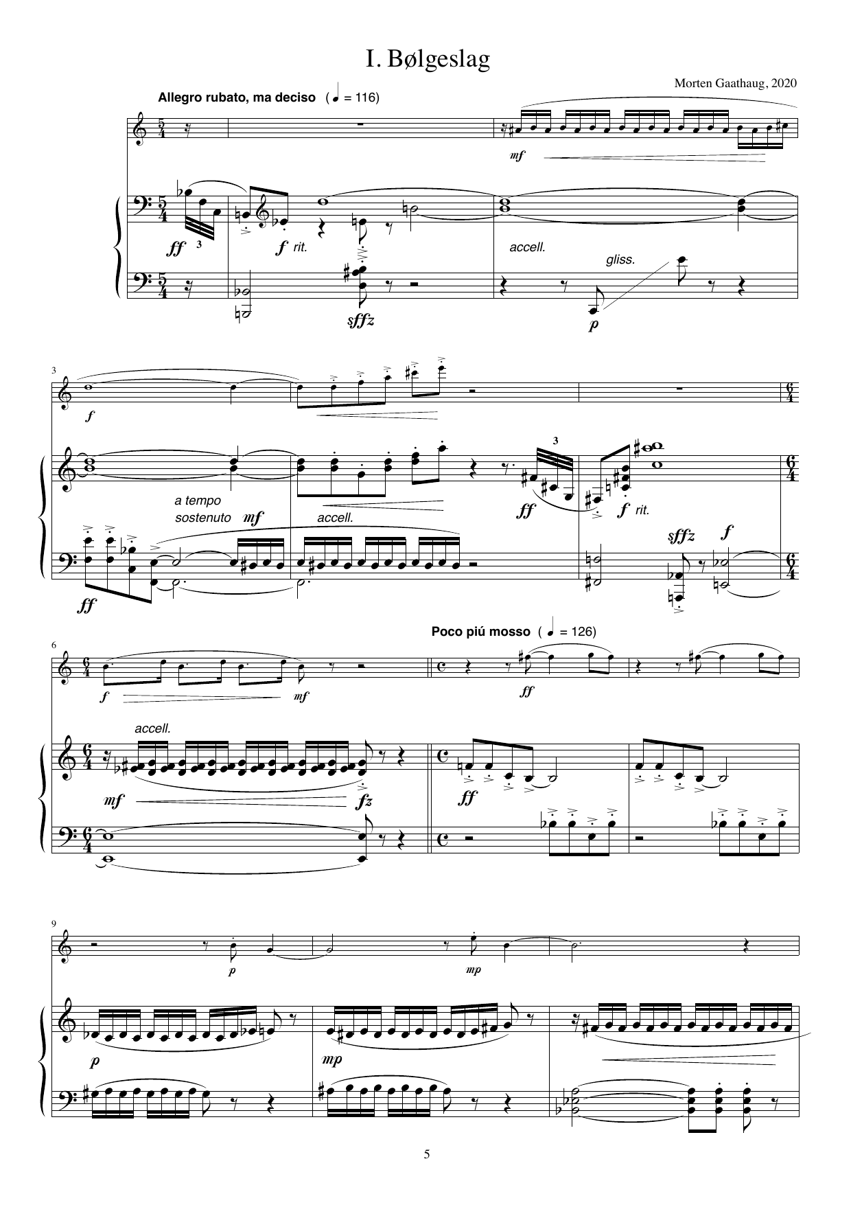 Four Pieces - for oboe and piano, Op. 120 - Image 5