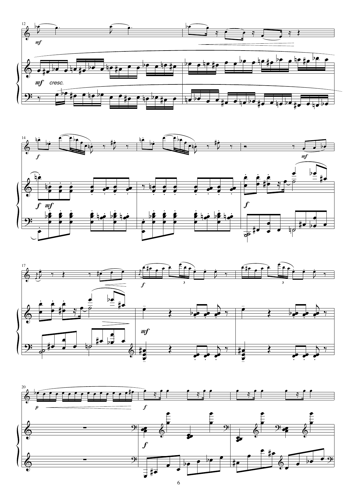 Four Pieces - for oboe and piano, Op. 120 - Image 6