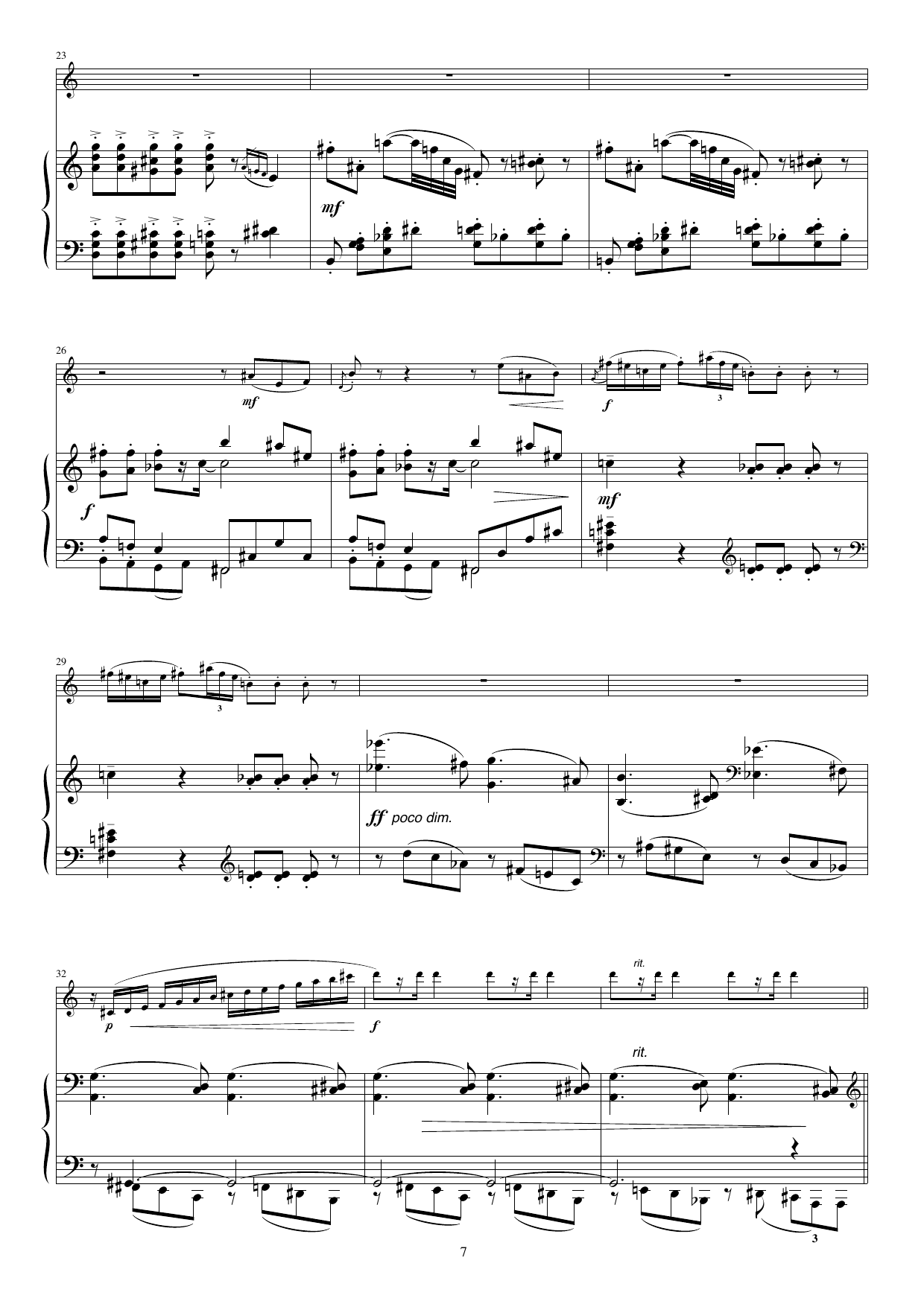 Four Pieces - for oboe and piano, Op. 120 - Image 7