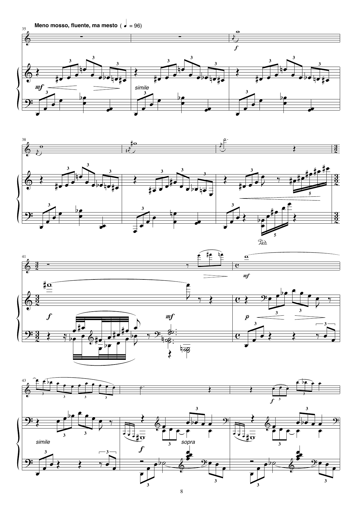 Four Pieces - for oboe and piano, Op. 120 - Image 8