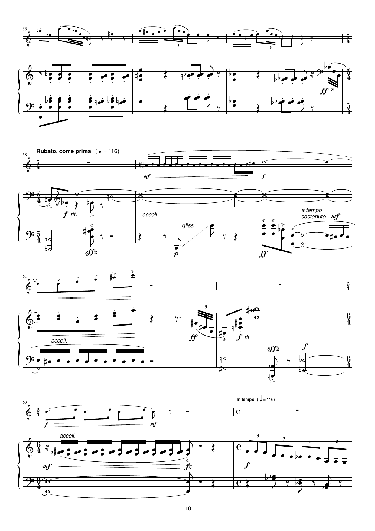 Four Pieces - for oboe and piano, Op. 120 - Image 10