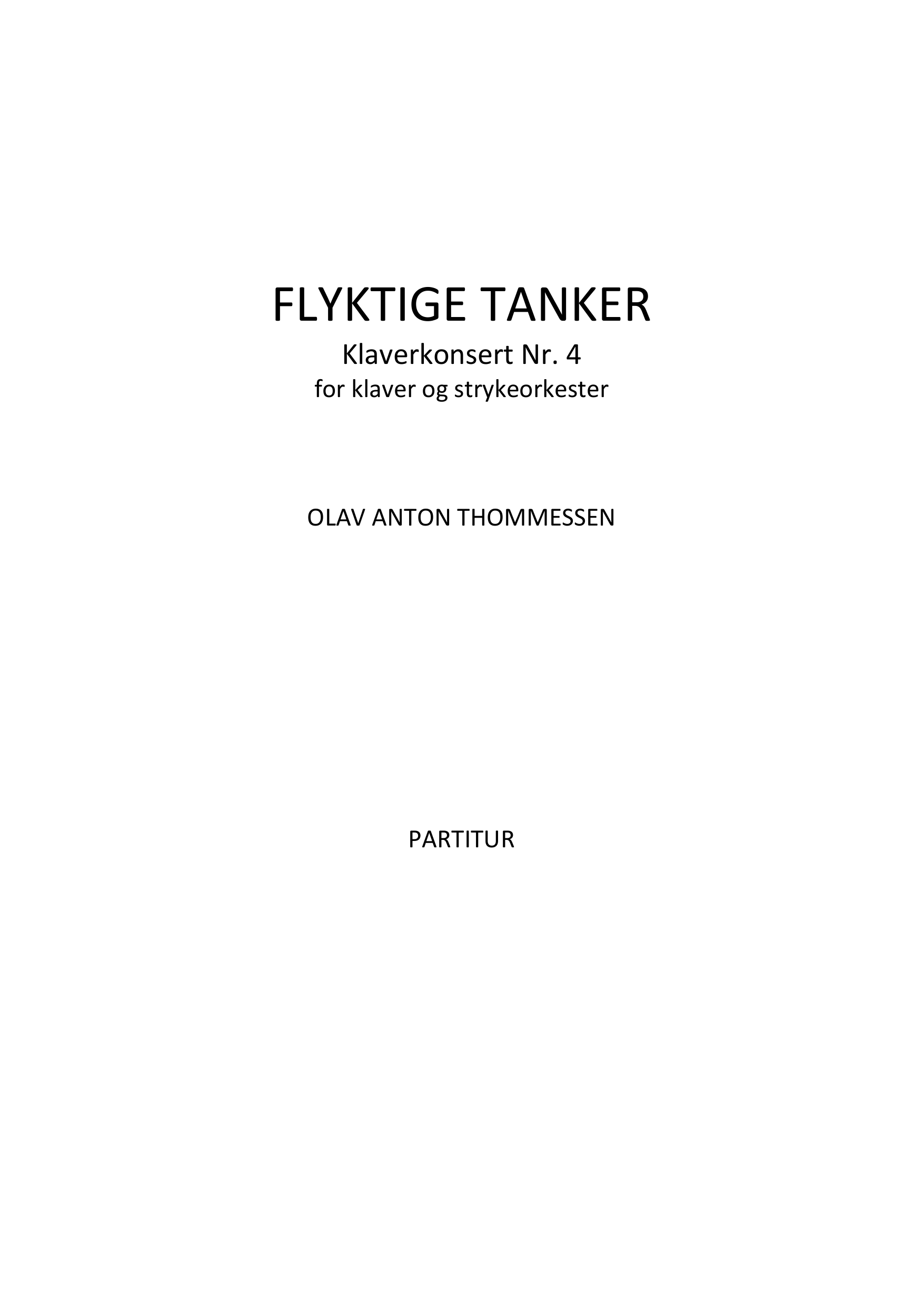 Flighty Toughts - Piano Concerto No. 4