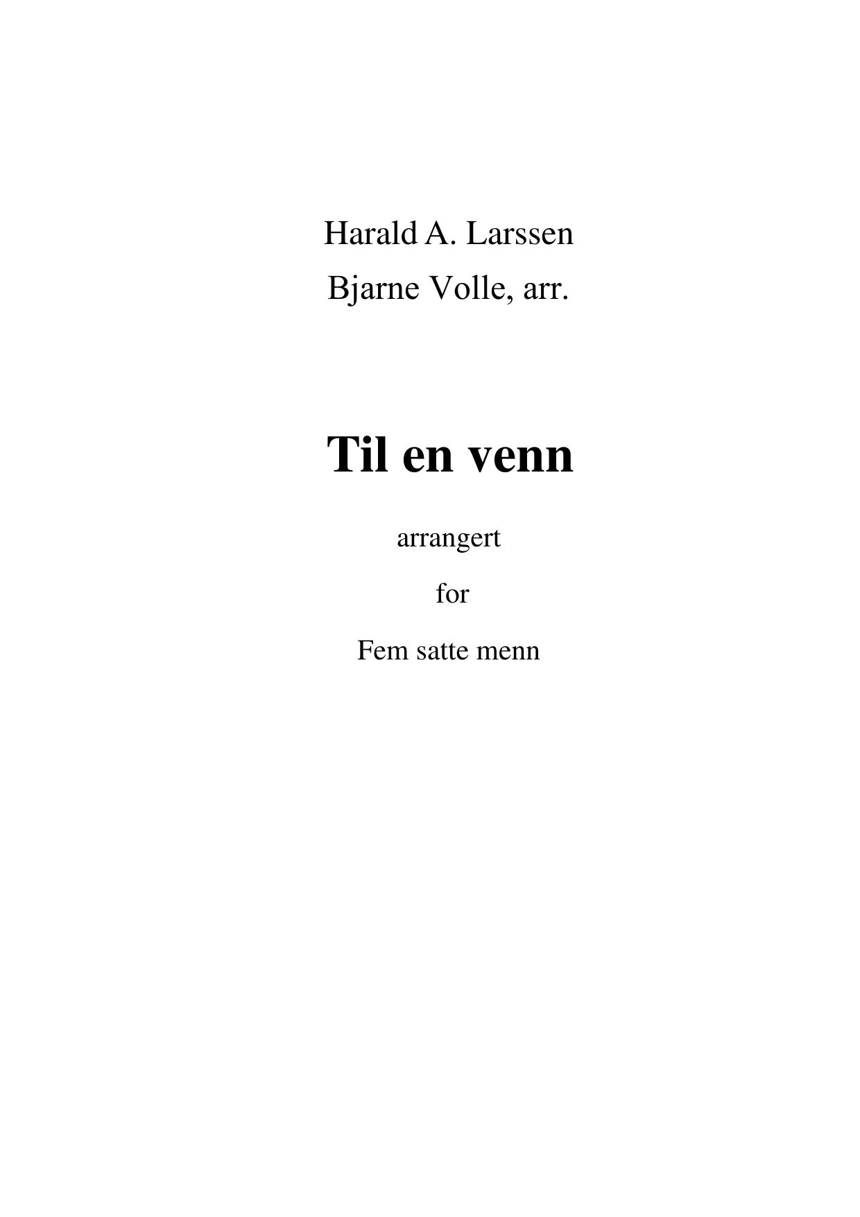 Til en venn