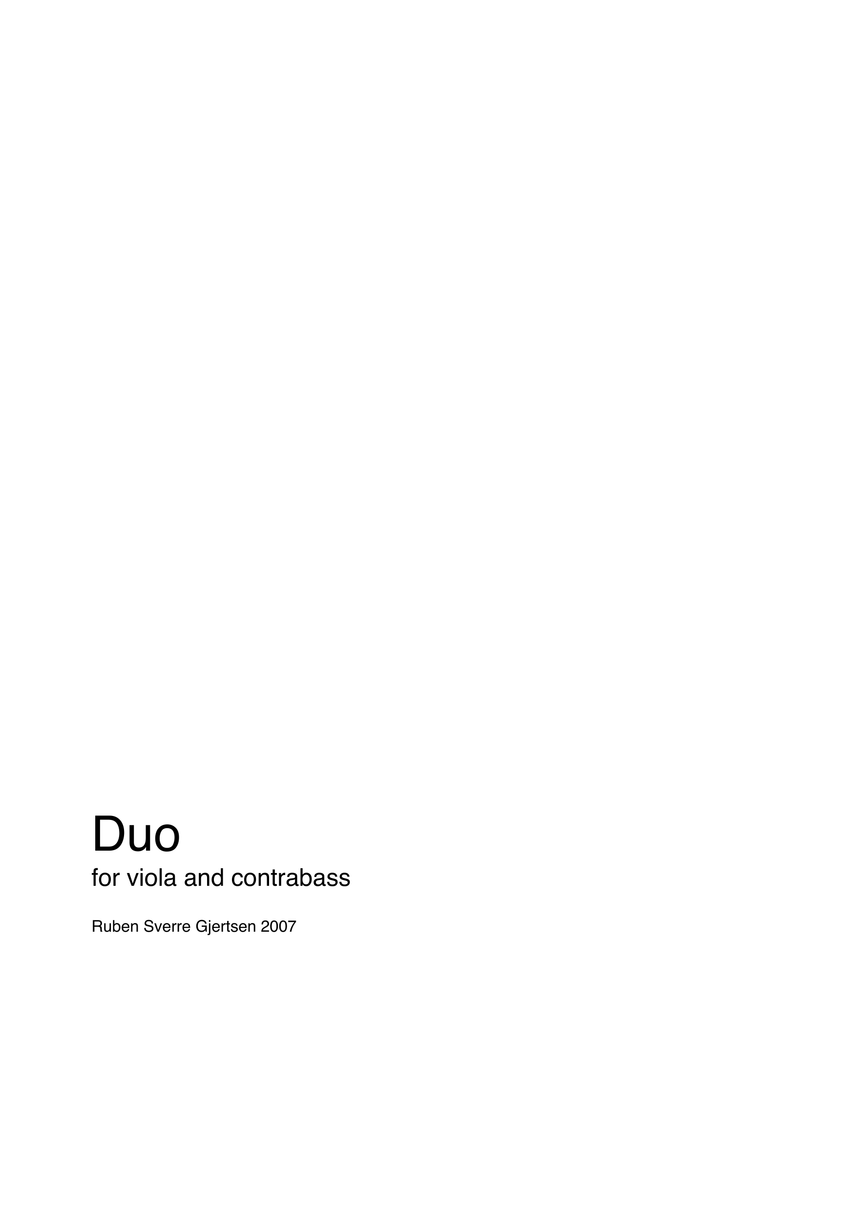 Duo for viola and contrabass
