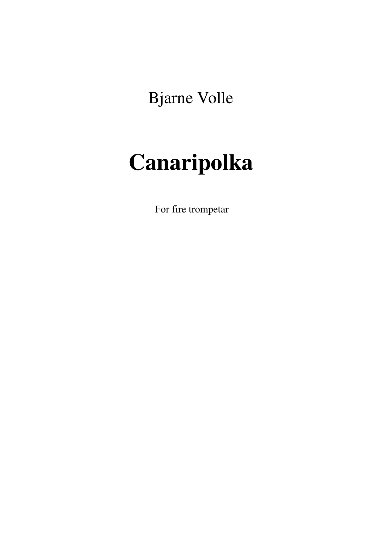 Canaripolka - For fire trompetar