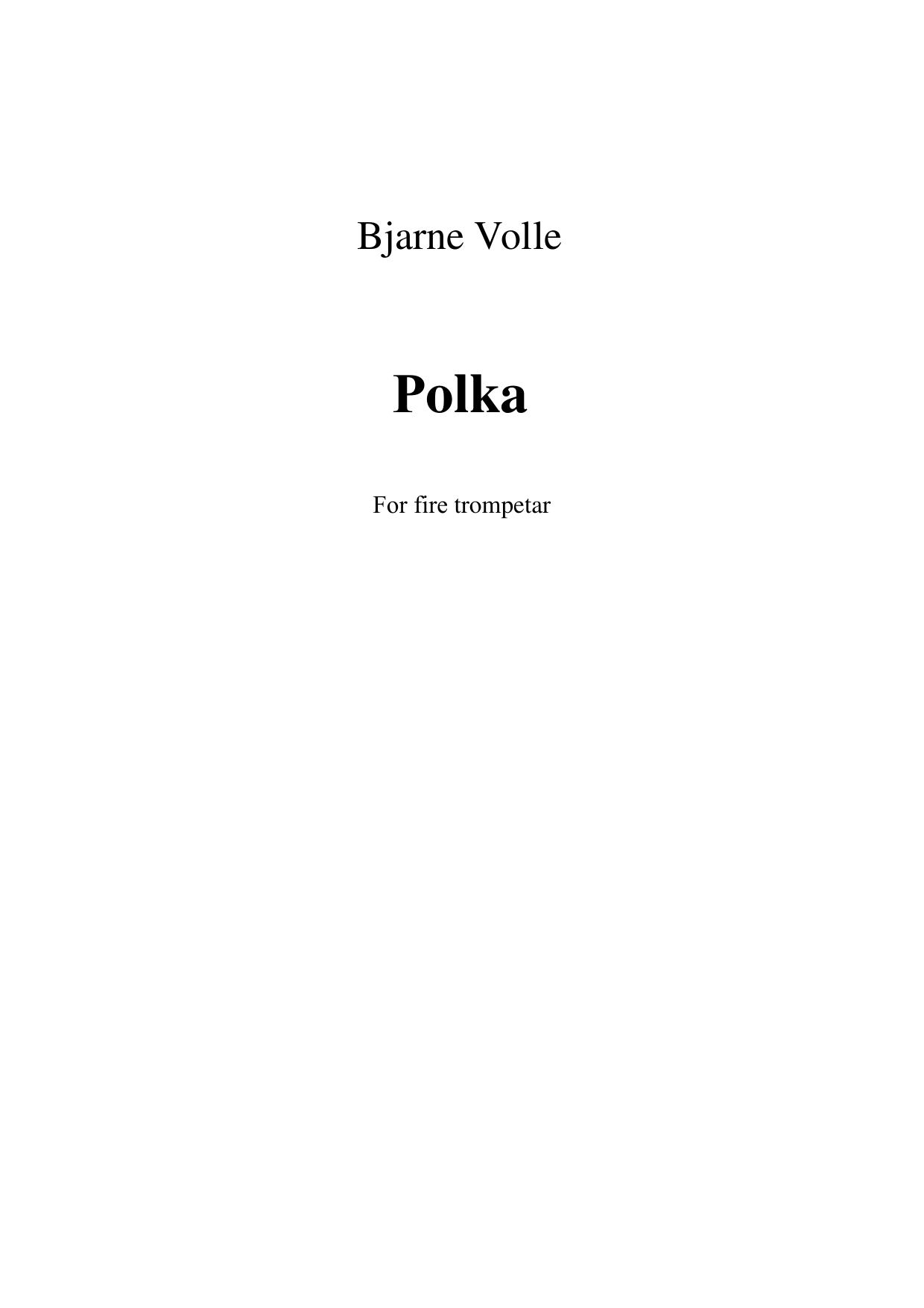 Polka - For fire trompetar