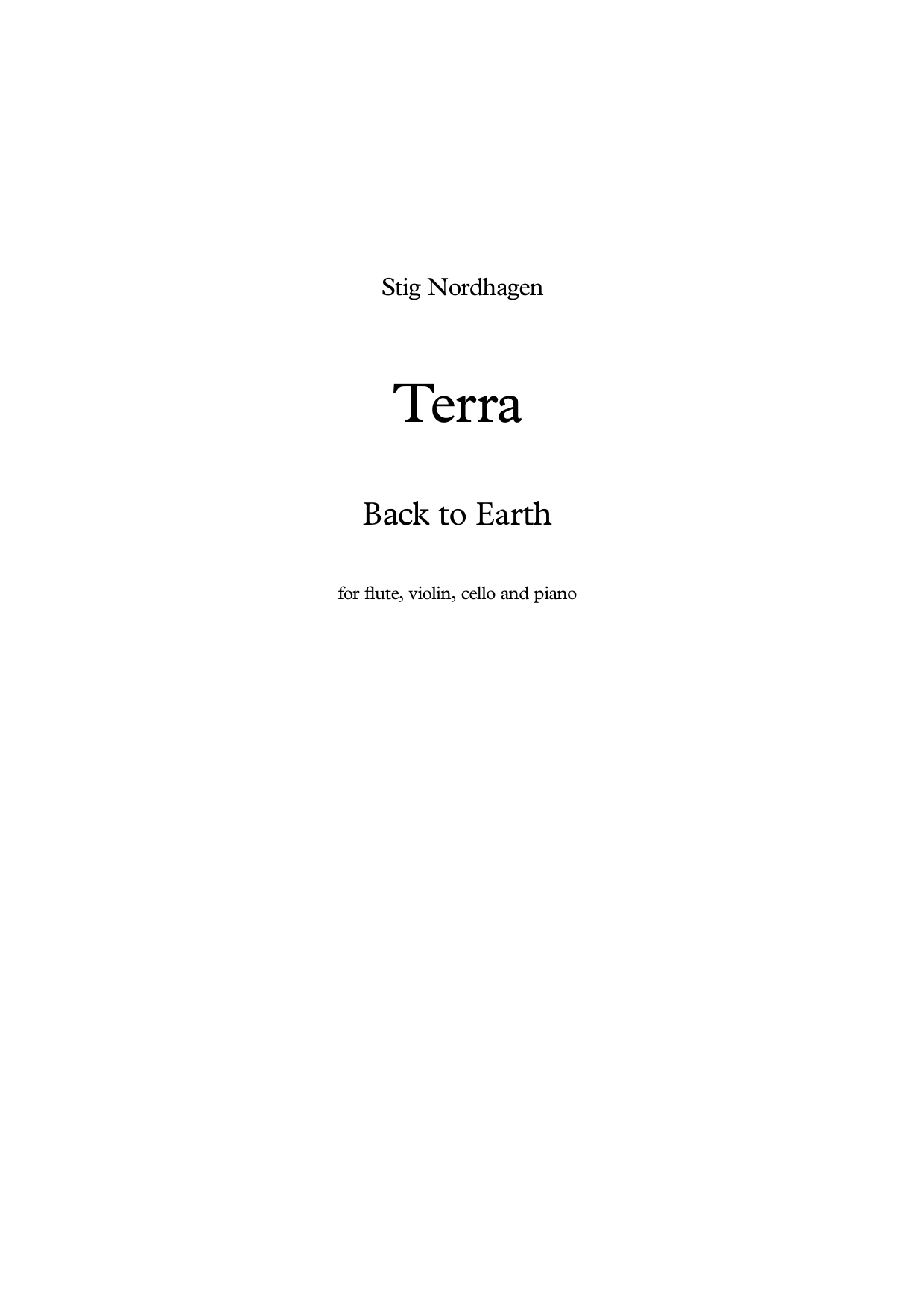 Terra - Back to Earth
